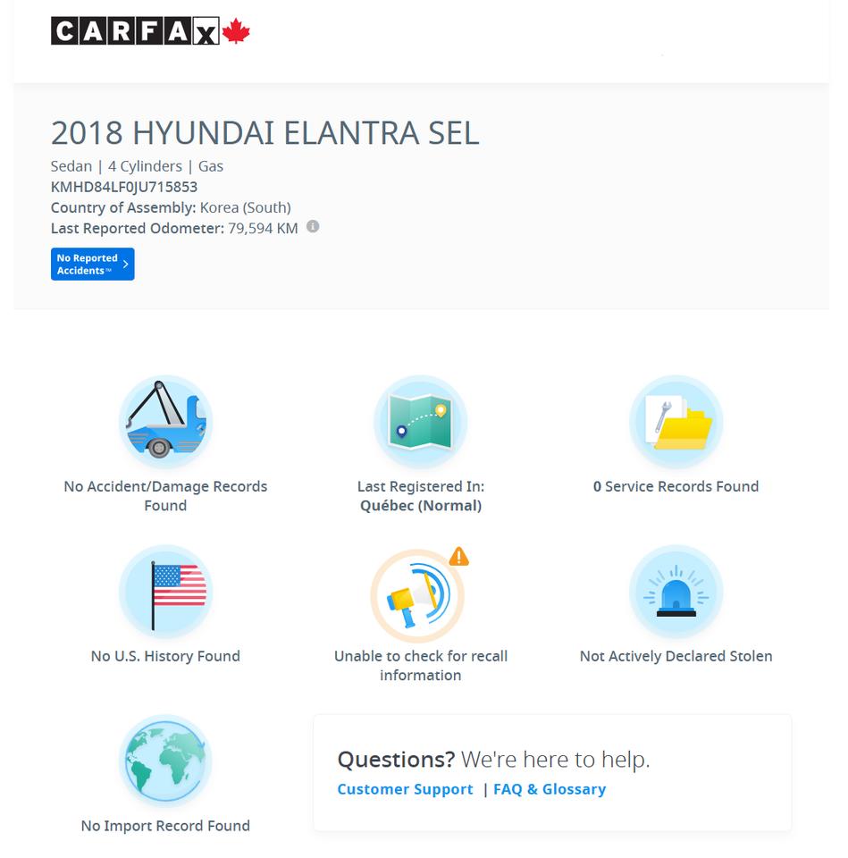 2018 Hyundai Elantra GL+New Tire+Brakes+Camera+ApplePlay+CLEAN CARFAX Photo