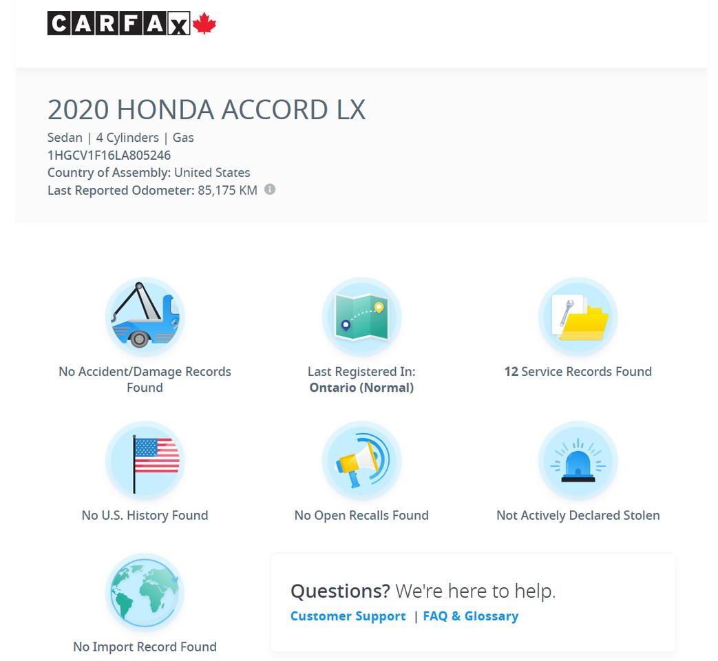 2020 Honda Accord LX+Adaptive Cruise+LKA+Remote Start+CLEAN CARFAX Photo