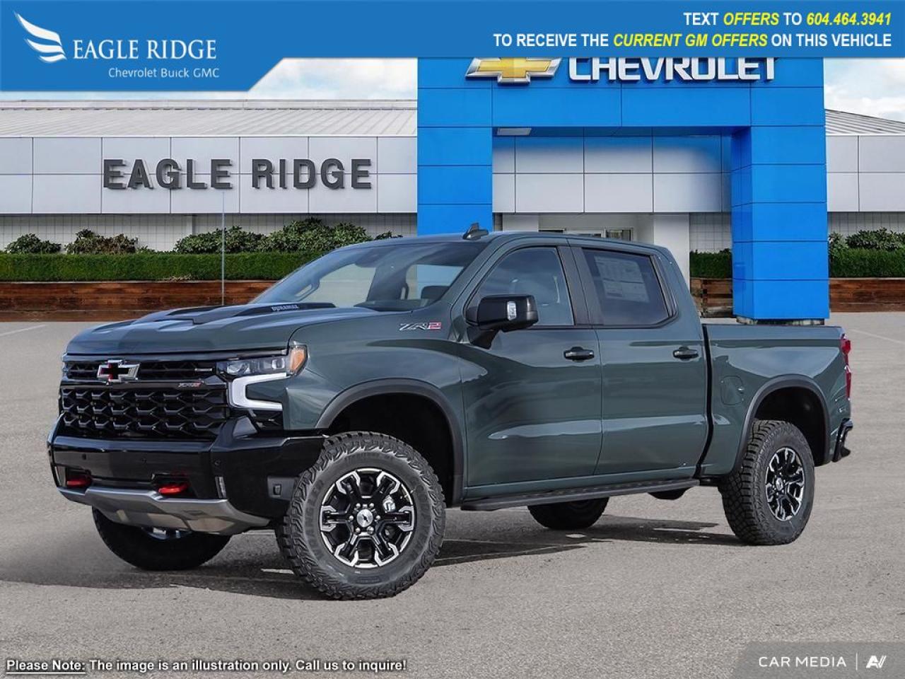 New 2025 Chevrolet Silverado 1500 Heated Steering Wheel, Memory Settings, Power Sunroof, Multi-Color 15-Inch Diagonal Head-Up Display, Bed View Camera, and ZR2 Suspension Package. for sale in Coquitlam, BC
