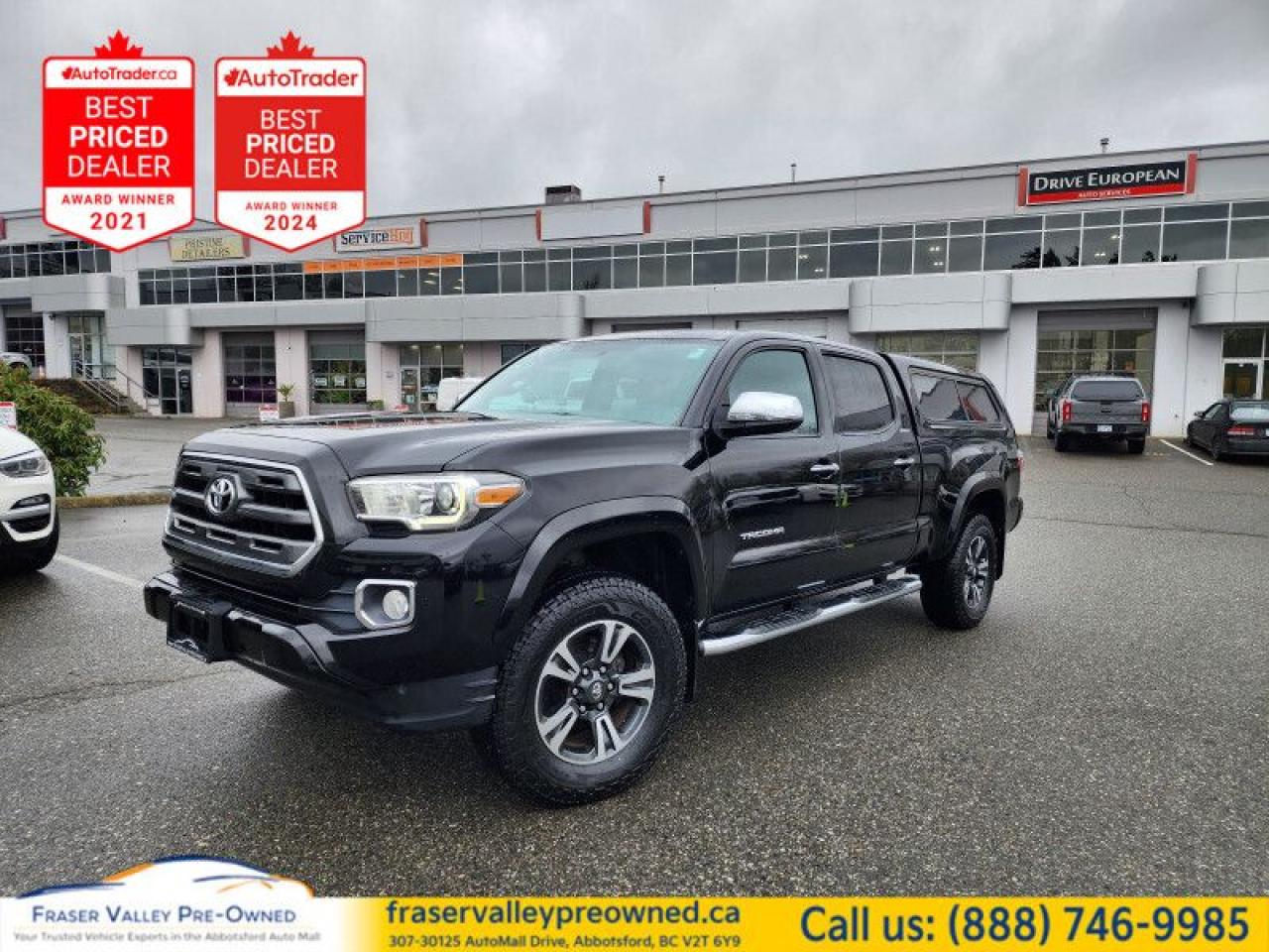 Used 2016 Toyota Tacoma Limited  Canopy Incl!, Nav, Leather, Sunroof for sale in Abbotsford, BC