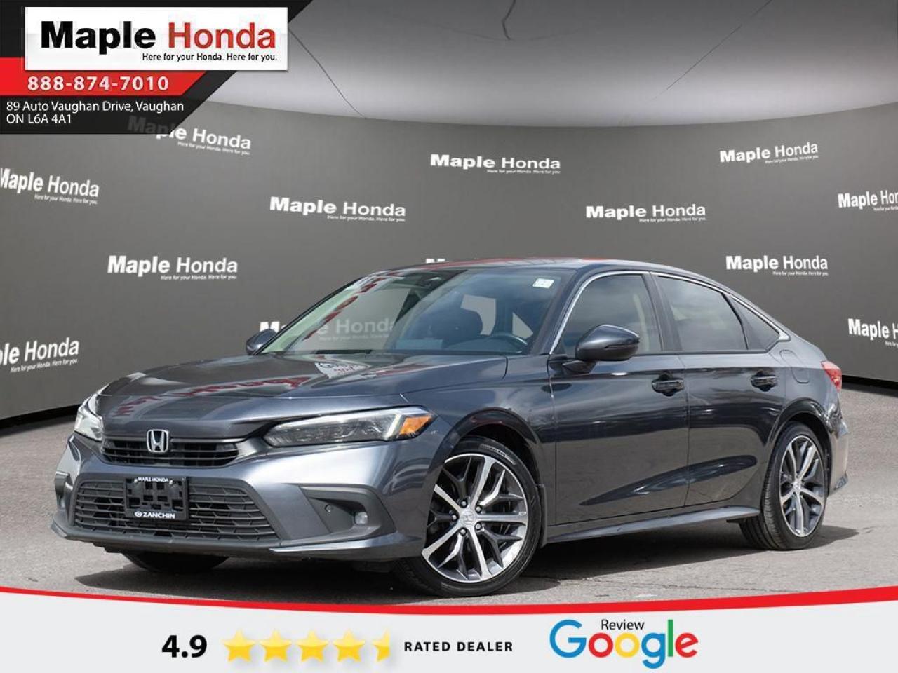 Black Leather.
2022 Honda Civic Touring Leather Seats| navigation| Sunroof| Heated Seats|


Touring Leather Seats| navigation| Sunroof| Heated Seats| FWD CVT 1.5L I4 DOHC 16V

Certified.

Honda Certified Details:

  * Vehicle history report. Access to MyHonda
  * Exclusive finance rates on Certified Pre-Owned Honda models
  * Multipoint Inspection
  * 7 year / 160,000 km Power Train Warranty whichever comes first. This is an additional 2 year/60,000 kms beyond the original factory Power Train warranty. Honda Certified Used Vehicles also have the option to upgrade to a Honda Plus Extended Warranty
  * 24 hours/day, 7 days/week
  * 7 day/1,000 km exchange privilege whichever comes first


Why Buy from Maple Honda? REVIEWS: Why buy an used car from Maple Honda? Our reviews will answer the question for you. We have over 2,500 Google reviews and have an average score of 4.9 out of a possible 5. Who better to trust when buying an used car than the people who have already done so? DEPENDABLE DEALER: The Zanchin Group of companies has been providing new and used vehicles in Vaughan for over 40 years. Since 1973 our standards of excellent service and customer care has enabled us to grow to over 34 stores in the Great Toronto area and beyond. Still family owned and still providing exceptional customer care. WARRANTY / PROTECTION: Buying an used vehicle from Maple Honda is always a safe and sound investment. We know you want to be confident in your choice and we want you to be fully satisfied. That’s why ALL our used vehicles come with our limited warranty peace of mind package included in the price. No questions, no discussion - 30 days safety related items only. From the day you pick up your new car you can rest assured that we have you covered. TRADE-INS: We want your trade! Looking for the best price for your car? Our trade-in process is simple, quick and easy. You get the best price for your car with a transparent, market-leading value within a few minutes whether you are buying a new one from us or not. Our Used Sales Department is ALWAYS in need of fresh vehicles. Selling your car? Contact us for a value that will make you happy and get paid the same day. Https:/www.maplehonda.com.

Easy to buy, easy for servicing. You can find us in the Maple Auto Mall on Jane Street north of Rutherford. We are close both Canada’s Wonderland and Vaughan Mills shopping centre. Easy to call in while you are shopping or visiting Wonderland, Maple Honda provides used Honda cars and trucks to buyers all over the GTA including, Toronto, Scarborough, Vaughan, Markham, and Richmond Hill. Our low used car prices attract buyers from as far away as Oshawa, Pickering, Ajax, Whitby and even the Mississauga and Oakville areas of Ontario. We have provided amazing customer service to Honda vehicle owners for over 40 years. As part of the Zanchin Auto group we offer dependable service and excellent customer care. We are here for you and your Honda.

Awards:
  * ALG Canada Residual Value Awards