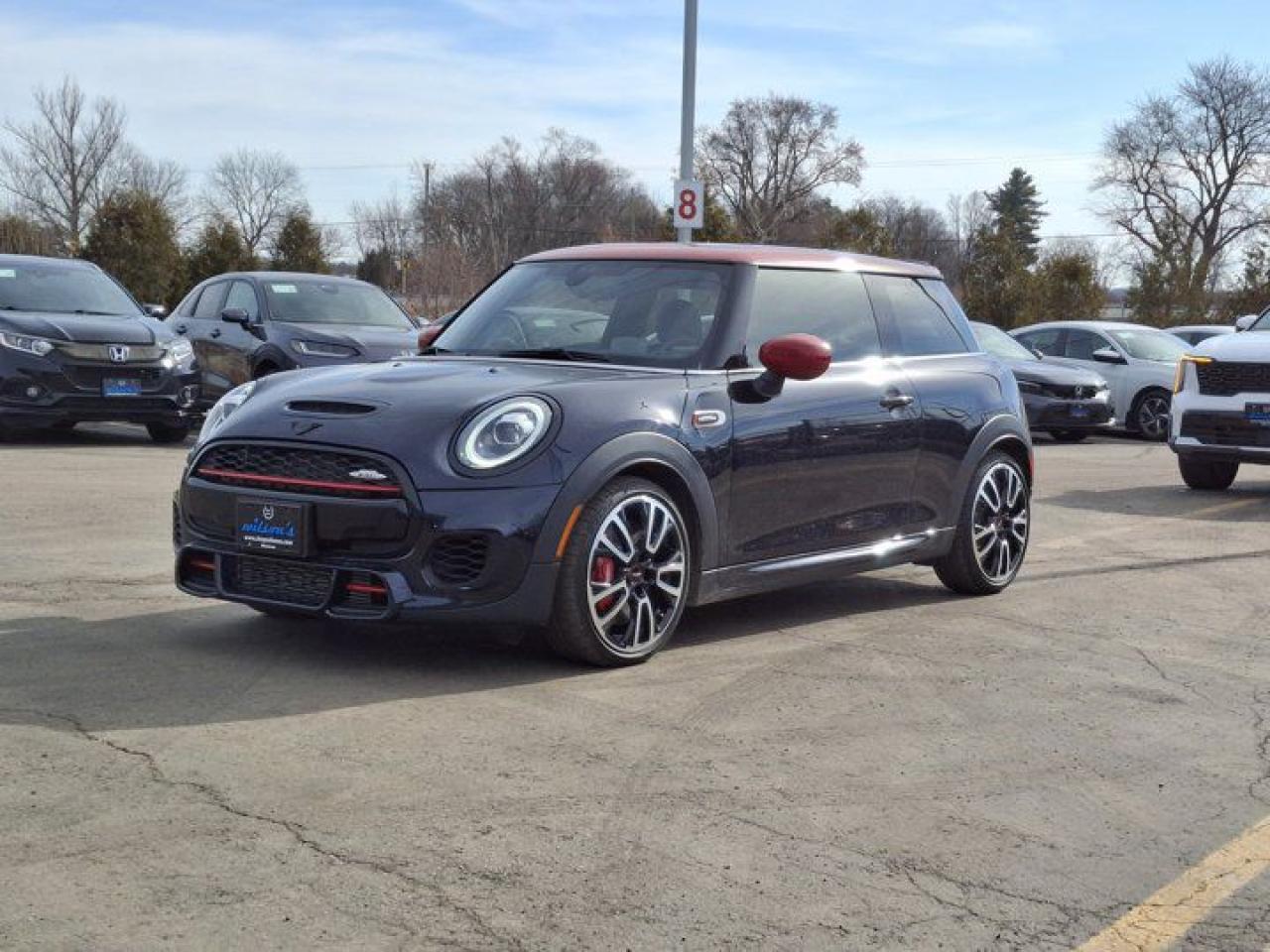 Come see this certified 2021 MINI 3 Door John Cooper Works | Leather | Dual Moon Roof | Nav | HUD | Active Suspension | Premium Sound System . Its Automatic transmission and 2.0 L engine will keep you going. This MINI 3 Door has the following options: Reverse Camera, Premium Sound, Navigation System, Leather, Heads Up Display, Air Conditioning, Heated Seats, Tilt Steering Wheel, and Steering Radio Controls. See it for yourself at Mark Wilsons Better Used Cars, 5055 Whitelaw Road, Guelph, ON N1H 6J4.60+ years of World Class Service!450+ Live Market Priced VEHICLES! ONE MASSIVE LOCATION!Free Local Delivery Available!FINANCING! - Better than bank rates! 6 Months No Payments available on approved credit OAC. Zero Down Available. We have expert licensed credit specialists to secure the best possible rate for you and keep you on budget ! We are your financing broker, let us do all the leg work on your behalf! Click the RED Apply for Financing button to the right to get started or drop in today!BAD CREDIT APPROVED HERE! - You dont need perfect credit to get a vehicle loan at Mark Wilsons Better Used Cars! We have a dedicated licensed team of credit rebuilding experts on hand to help you get the car of your dreams!WE LOVE TRADE-INS! - Top dollar trade-in values!SELL us your car even if you dont buy ours! HISTORY: Free Carfax report included.Certification included! No shady fees for safety!EXTENDED WARRANTY: Available30 DAY WARRANTY INCLUDED: 30 Days, or 3,000 km (mechanical items only). No Claim Limit (abuse not covered)5 Day Exchange Privilege! *(Some conditions apply)CASH PRICES SHOWN: Excluding HST and Licensing Fees.2019 - 2024 vehicles may be daily rentals. Please inquire with your Salesperson.