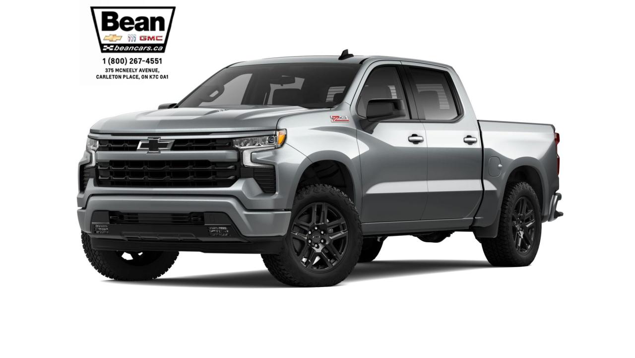 <h2><span style=color:#2ecc71><span style=font-size:18px><strong>Check out this 2025 Chevrolet Silverado 1500 RST</strong></span></span></h2>

<p><span style=font-size:16px>Powered by a 6.2L V8 engine with up to 310hp & up to 430 lb-ft of torque.</span></p>

<p><span style=font-size:16px><strong>Comfort & Convenience Features: </strong>includes remote start/entry, sunroof, heated front seats, heated steering wheel, HD rear vision camera, 20" gloss black aluminum wheels.</span></p>

<p><span style=font-size:16px><strong>Infotainment Tech & Audio:</strong> includes Chevrolet Infotainment 3 Premium system with Google built-in compatibility including navigation, 13.4" diagonal HD color touchscreen, includes multi-touch display, Bose sound system, AM/FM stereo, Bluetooth streaming audio for music and most phones, wireless Apple CarPlay & Android Auto capability & advanced voice recognition.</span></p>

<p><span style=font-size:16px><strong>This truck also comes equipped with the following packages…</strong></span></p>

<p><span style=font-size:16px><strong>Convenience Package II:</strong> universal home remote, rear sliding power window, hitch guidance with hitch view, trailer brake controller, trailering app.</span></p>

<p><span style=font-size:16px><strong>Protection Package:</strong> chevytec spray-on bedliner, rear wheelhouse liners.</span></p>

<p><span style=font-size:16px><strong>Z71 Off-Road Package:</strong> Z71 Off-Road suspension with Rancho twin tube shocks, hill descent control, skid plates, heavy-duty air filter.</span></p>

<h2><span style=color:#2ecc71><span style=font-size:18px><strong>Come test drive this truck today!</strong></span></span></h2>

<h2><span style=color:#2ecc71><span style=font-size:18px><strong>613-257-2432</strong></span></span></h2>