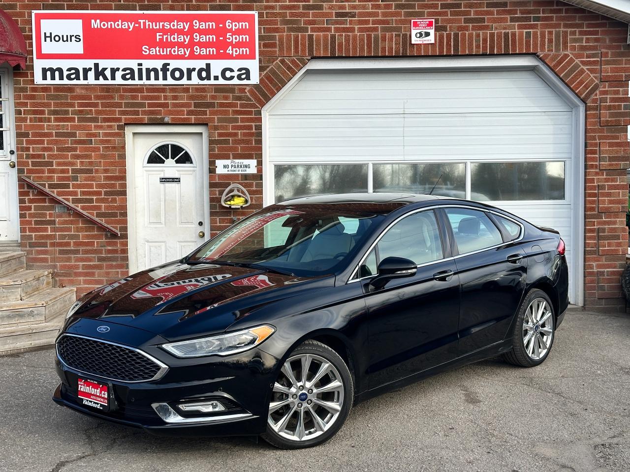 Used 2017 Ford Fusion PlatinumAWD HTD/CLD Leather NAV Sunroof CarPlay XM for sale in Bowmanville, ON