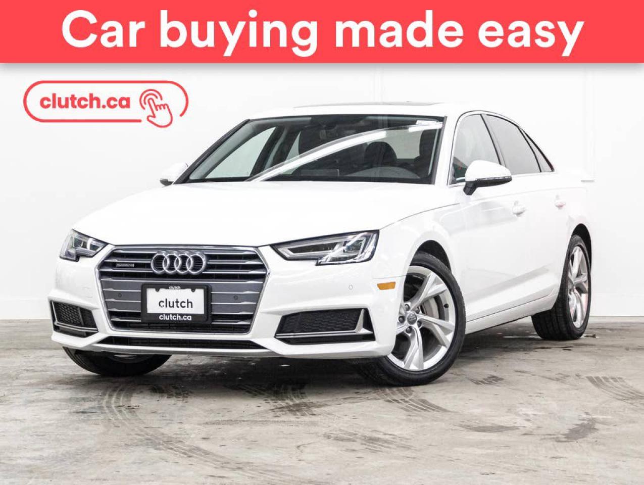 Used 2019 Audi A4 Progressiv AWD w/ Apple CarPlay & Android Auto, Sunroof, Nav for sale in Toronto, ON