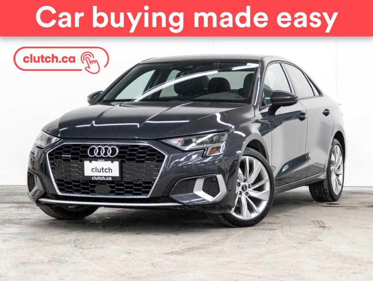 Used 2022 Audi A3 Komfort AWD w/ Apple CarPlay & Android Auto, Wireless Charging, Power Moonroof for sale in Toronto, ON