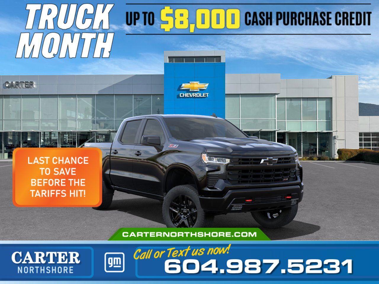 New 2025 Chevrolet Silverado 1500 LT Trail Boss/SHORT BOX CREW CAB for sale in North Vancouver, BC