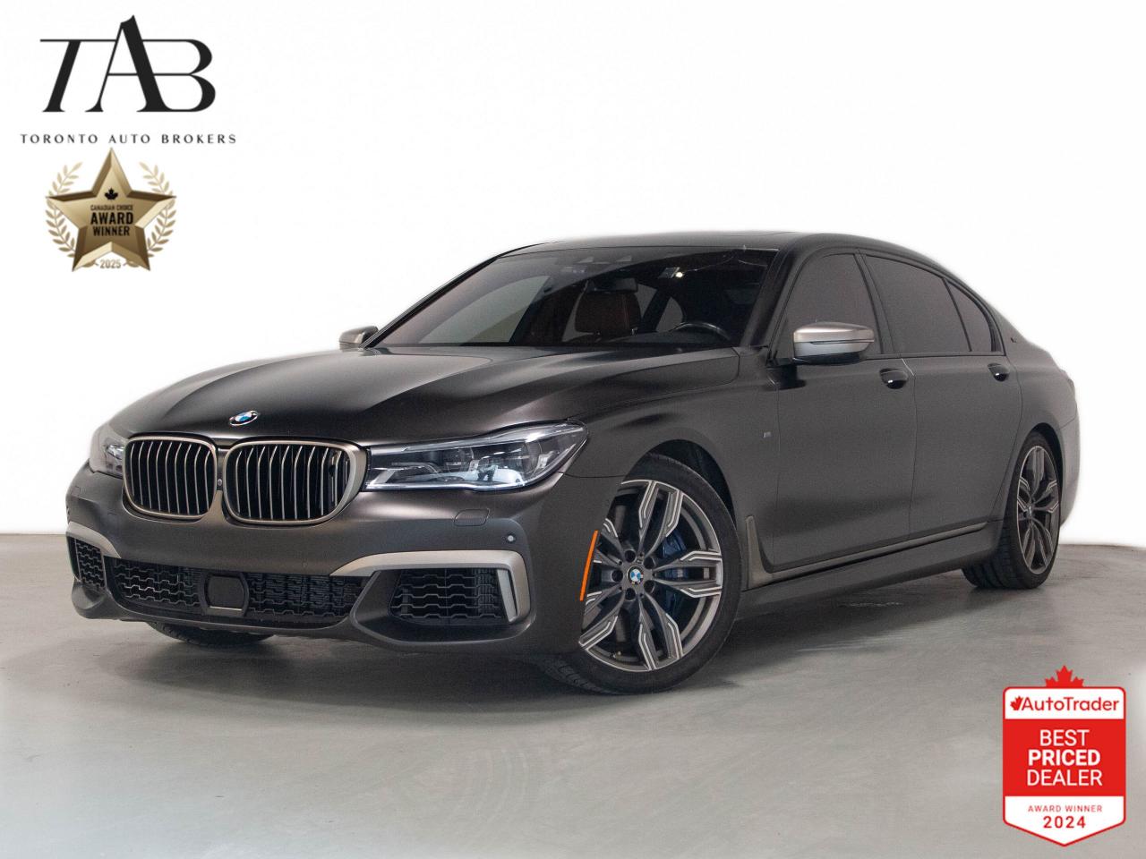 This exceptional 2019 BMW M760Li xDrive is a Canadian vehicle with a clean CARFAX report, offering unparalleled luxury and V12 performance. With its commanding presence, advanced technology, and refined craftsmanship, this flagship sedan delivers an elite driving experience. The xDrive all-wheel-drive system ensures superior handling, while the 6.6L twin-turbocharged V12 engine provides effortless power and acceleration.

Key Features Include:

6.6L Twin-Turbocharged V12 Engine (600 HP)
xDrive Intelligent All-Wheel Drive System
Executive Rear Seat Package with Rear Entertainment System
20-Inch Alloy Wheels
Bowers & Wilkins Diamond Surround Sound System
Heads-Up Display & Digital Instrument Cluster
Soft-Close Doors & Ambient Interior Lighting
Heated, Ventilated & Massage Front & Rear Seats
Gesture Control & Wireless Apple CarPlay
Adaptive Air Suspension for Ultimate Comfort

NOW OFFERING 3 MONTH DEFERRED FINANCING PAYMENTS ON APPROVED CREDIT. 

WE OFFER THE BEST FINANCE RATES, AND DONT CHARGE ANY FINANCING FEE 

Looking for a top-rated pre-owned luxury car dealership in the GTA? Look no further than Toronto Auto Brokers (TAB)! Were proud to have won multiple awards, including the 2024 AutoTrader Best Priced Dealer, the 2024 CarGurus Award, the 2025 Top Choice Award, the 2025 Consumer Satisfaction Award, the 2025 Canadian Choice Award, the 2024 Three Best Rated Dealer Award, and many more!

With 30 years of experience serving the Greater Toronto Area, TAB is a respected and trusted name in the pre-owned luxury car industry. Our 30,000 sq.Ft indoor showroom is home to a wide range of luxury vehicles from top brands like BMW, Mercedes-Benz, Audi, Porsche, Land Rover, Jaguar, Aston Martin, Bentley, Maserati, and more. And we dont just serve the GTA, were proud to offer our services to all cities in Canada, including Vancouver, Montreal, Calgary, Edmonton, Winnipeg, Saskatchewan, Halifax, and more.

At TAB, were committed to providing a no-pressure environment and honest work ethics. As a family-owned and operated business, we treat every customer like family and ensure that every interaction is a positive one. Come experience the TAB Lifestyle at its truest form, luxury car buying has never been more enjoyable and exciting!

We offer a variety of services to make your purchase experience as easy and stress-free as possible. From competitive and simple financing and leasing options to extended warranties, aftermarket services, and full history reports on every vehicle, we have everything you need to make an informed decision. We welcome every trade, even if youre just looking to sell your car without buying, and when it comes to financing or leasing, we offer same day approvals, with access to over 50 lenders, including all of the banks in Canada. Feel free to check out your own Equifax credit score without affecting your credit score, simply click on the Equifax tab above and see if you qualify.

So if youre looking for a luxury pre-owned car dealership in Toronto, look no further than TAB! We proudly serve the GTA, including Toronto, Etobicoke, Woodbridge, North York, York Region, Vaughan, Thornhill, Richmond Hill, Mississauga, Scarborough, Markham, Oshawa, Peteborough, Hamilton, Newmarket, Orangeville, Aurora, Brantford, Barrie, Kitchener, Niagara Falls, Oakville, Cambridge, Kitchener, Waterloo, Guelph, London, Windsor, Orillia, Pickering, Ajax, Whitby, Durham, Cobourg, Belleville, Kingston, Ottawa, Montreal, Vancouver, Winnipeg, Calgary, Edmonton, Regina, Halifax, and more.

Call us today or visit our website to learn more about our inventory and services. And remember, all prices exclude applicable taxes and licensing, and vehicles can be certified at an additional cost of $799.