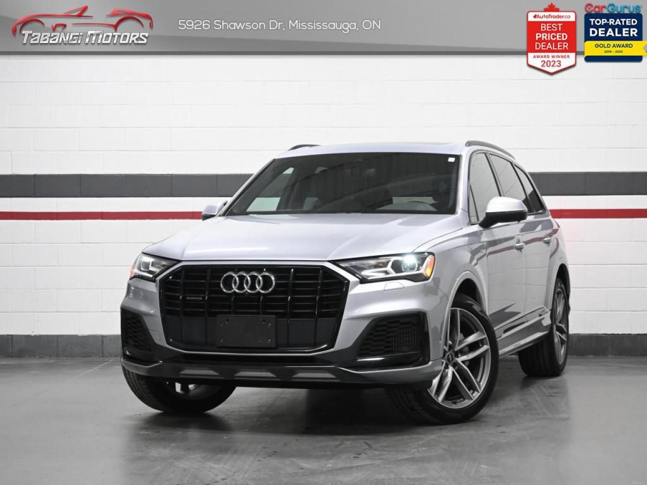 <b>S-Line Black Optics, 360 Camera, Wireless Apple Carplay & Android Auto, Navigation, Panoramic Roof, Heated & Cooled Front Seats, Rear Heated Seats, Heated Steering Wheel, Lane Departure Warning, Audi Pre Sense, Side Assist, Park Aid!</b><br>  Tabangi Motors is family owned and operated for over 20 years and is a trusted member of the Used Car Dealer Association (UCDA). Our goal is not only to provide you with the best price, but, more importantly, a quality, reliable vehicle, and the best customer service. Visit our new 25,000 sq. ft. building and indoor showroom and take a test drive today! Call us at 905-670-3738 or email us at customercare@tabangimotors.com to book an appointment. <br><hr></hr>CERTIFICATION: Have your new pre-owned vehicle certified at Tabangi Motors! We offer a full safety inspection exceeding industry standards including oil change and professional detailing prior to delivery. Vehicles are not drivable, if not certified. The certification package is available for $595 on qualified units (Certification is not available on vehicles marked As-Is). All trade-ins are welcome. Taxes and licensing are extra.<br><hr></hr><br> <br>   Few three-row luxury crossovers are as desirable as this Audi Q7. This  2021 Audi Q7 is for sale today in Mississauga. <br> <br>When designing this 2021 Q7 three-row crossover, Audi set out to craft a vehicle that not only has available advanced technologies and luxuries that make for a near perfect sanctuary but is also thoughtfully shaped to transcend trends and remain timeless. The result is a roomy, comfortable, luxurious SUV with a measure of performance that sets it apart from the crowd. This  SUV has 71,844 kms. Its  silver in colour  . It has a 8 speed automatic transmission and is powered by a  335HP 3.0L V6 Cylinder Engine.  It may have some remaining factory warranty, please check with dealer for details.  This vehicle has been upgraded with the following features: Air, Rear Air, Tilt, Cruise, Power Windows, Power Locks, Power Mirrors. <br> <br>To apply right now for financing use this link : <a href=https://tabangimotors.com/apply-now/ target=_blank>https://tabangimotors.com/apply-now/</a><br><br> <br/><br>SERVICE: Schedule an appointment with Tabangi Service Centre to bring your vehicle in for all its needs. Simply click on the link below and book your appointment. Our licensed technicians and repair facility offer the highest quality services at the most competitive prices. All work is manufacturer warranty approved and comes with 2 year parts and labour warranty. Start saving hundreds of dollars by servicing your vehicle with Tabangi. Call us at 905-670-8100 or follow this link to book an appointment today! https://calendly.com/tabangiservice/appointment. <br><hr></hr>PRICE: We believe everyone deserves to get the best price possible on their new pre-owned vehicle without having to go through uncomfortable negotiations. By constantly monitoring the market and adjusting our prices below the market average you can buy confidently knowing you are getting the best price possible! No haggle pricing. No pressure. Why pay more somewhere else?<br><hr></hr>WARRANTY: This vehicle qualifies for an extended warranty with different terms and coverages available. Dont forget to ask for help choosing the right one for you.<br><hr></hr>FINANCING: No credit? New to the country? Bankruptcy? Consumer proposal? Collections? You dont need good credit to finance a vehicle. Bad credit is usually good enough. Give our finance and credit experts a chance to get you approved and start rebuilding credit today!<br> o~o