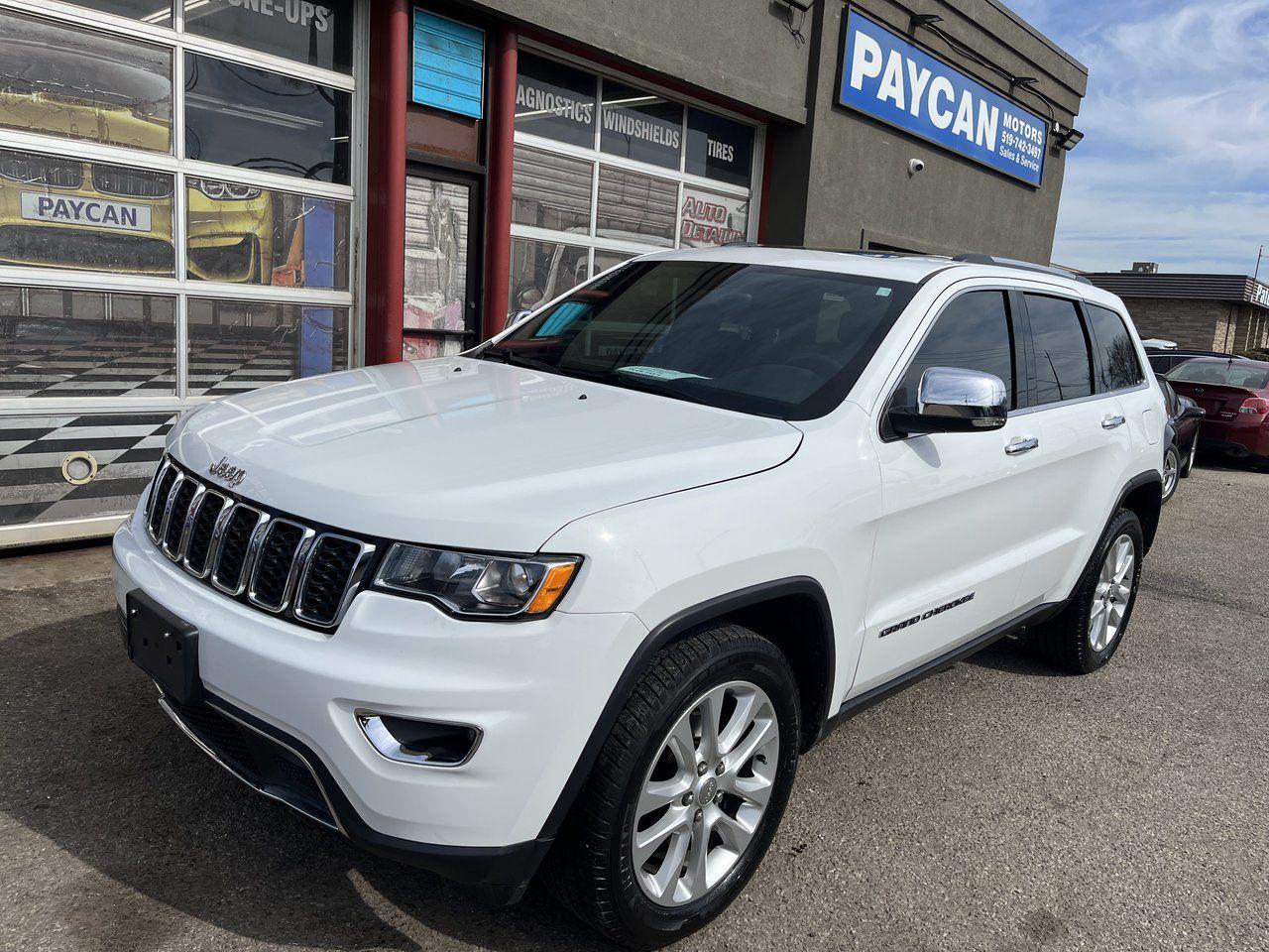 <p>HERE IS A NICE RELIABLE GRAND CHEROKEE THAT LOOKS AND DRIVES GREAT AND SOLD CERTIFIED WELL MAINTAINED AND NO RUST COME BY FOR TEST DRIVE OR CALL 5195706463 FOR AN APPOINTMENT .TO SEE ALL OUR INVENTORY PLS GO TO PAYCANMOTORS.CA</p>