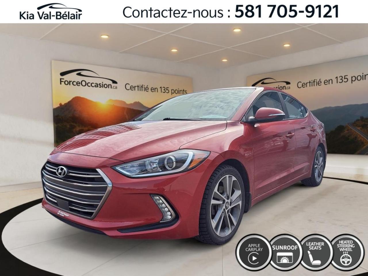 Used 2018 Hyundai Elantra GLS *SIEGES CHAUFF *CAMERA *BLUETOOTH *CRUISE *A/C for sale in Québec, QC