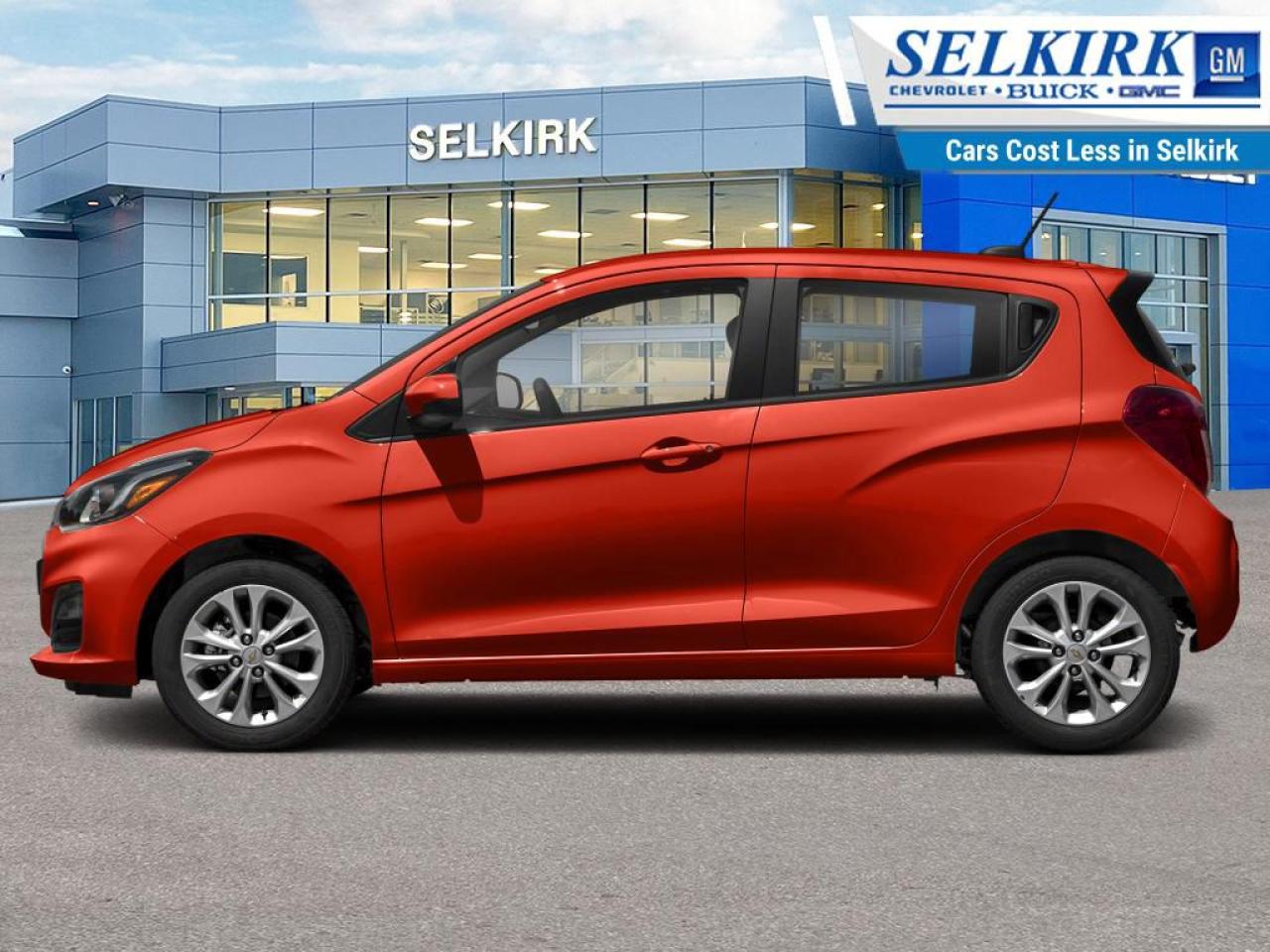 <b>Aluminum Wheels,  Cruise Control,  Apple CarPlay,  Android Auto,  Remote Keyless Entry!</b><br> <br>    From downtown to uptown and everywhere in between, the Chevy Spark offers the spunk and versatility to tackle any city street. This  2021 Chevrolet Spark is fresh on our lot in Selkirk. <br> <br>The 2021 Chevrolet Spark is the perfect car for any city commuter. It is agile, fun to drive and perfect for navigating through busy city streets or parking in that great spot that might be too tight a larger SUV. The interior is surprisingly spacious and offers plenty of cargo room plus it comes loaded with some technology to make your drive even better. This  hatchback has 51,977 kms. Its  cayenne metallic in colour  . It has an automatic transmission and is powered by a  98HP 1.4L 4 Cylinder Engine.  It may have some remaining factory warranty, please check with dealer for details. <br> <br> Our Sparks trim level is LT. This amazing compact car comes with stylish aluminum wheels, a 7 inch colour touchscreen display featuring Android Auto and Apple CarPlay capability plus it also comes with Chevrolet MyLink and SiriusXM radio, a built in rear vision camera and bluetooth streaming audio. Additional features on this upgraded trim include cruise and audio controls on the steering wheel, remote keyless entry, a 60/40 split rear seat, air conditioning and it also comes with LED signature lighting and OnStar via Chevrolet Connected Access. This vehicle has been upgraded with the following features: Aluminum Wheels,  Cruise Control,  Apple Carplay,  Android Auto,  Remote Keyless Entry,  Rear View Camera,  Streaming Audio. <br> <br>To apply right now for financing use this link : <a href=https://www.selkirkchevrolet.com/pre-qualify-for-financing/ target=_blank>https://www.selkirkchevrolet.com/pre-qualify-for-financing/</a><br><br> <br/><br>Selkirk Chevrolet Buick GMC Ltd carries an impressive selection of new and pre-owned cars, crossovers and SUVs. No matter what vehicle you might have in mind, weve got the perfect fit for you. If youre looking to lease your next vehicle or finance it, we have competitive specials for you. We also have an extensive collection of quality pre-owned and certified vehicles at affordable prices. Winnipeg GMC, Chevrolet and Buick shoppers can visit us in Selkirk for all their automotive needs today! We are located at 1010 MANITOBA AVE SELKIRK, MB R1A 3T7 or via phone at 204-482-1010.<br> Come by and check out our fleet of 40+ used cars and trucks and 250+ new cars and trucks for sale in Selkirk.  o~o