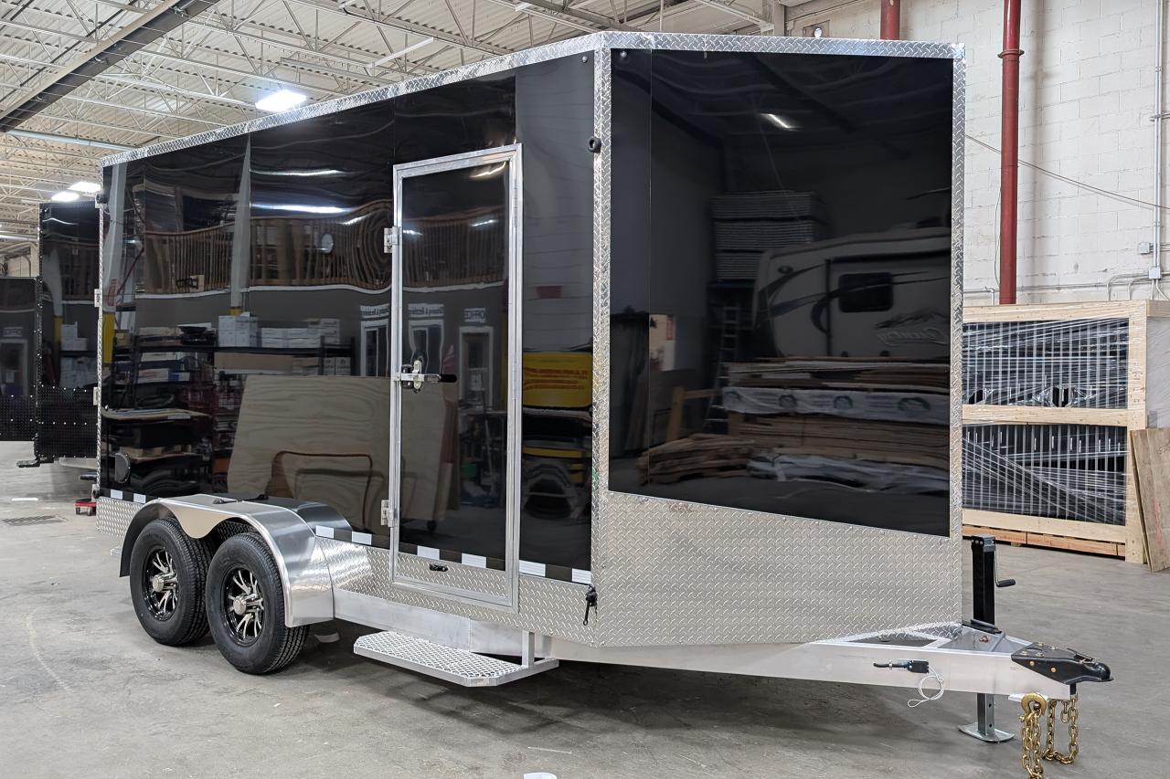 New 2025 Canadian Trailer Company 7x14 V Nose Cargo Trailer Aluminum Tandem Axle for sale in Guelph, ON