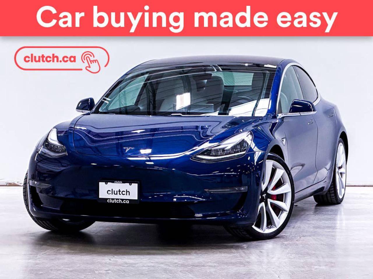 NO ACCIDENTS / CLEAN CARFAX / Front Heated Seats, Rear Heated Seats, Driver Seat Memory System and more!<br> <br>Clutch is the largest online used car retailer in Canada, delivering a seamless, hassle-free car-buying experience to drivers everywhere. Shop hundreds of used cars online, get the right one delivered to your door, and enjoy peace of mind with our optional 10-Day Money-Back Guarantee. How sweet is that? To learn more, visit clutch.ca.<br> <br>The top features for this 2018 Tesla Model 3 include:<br> <br>Auto Dimming Rearview Mirror<br>Front Heated Seats<br>Rear Heated Seats<br>Driver Seat Memory System<br>Climate Control<br>Touchscreen Display<br>GPS Navigation<br>Cruise Control<br>Adaptive Cruise Control<br>12V Outlet<br>USB Input<br>Power Folding Exterior Mirrors<br>Lane Departure Warning<br>Blindspot Sensors<br>Traffic Sign Recognition<br>Rear View Camera<br>Power Driver Seat<br>Power Passenger Seat<br> <br>Seamless home delivery - Delivery to your door in a matter of days. Available on select packages.<br> <br>Try it out for 10 days - If you do not like it, we will take it back. Available on select packages. <br> <br>Quality assured - All cars go through our rigorous 210-point inspection and reconditioning process.<br> <br>Peace of mind - Optional 3-month Standard Warranty, with additional warranty options available.<br> <br>Haggle-free - No haggling or hard sells.<br> <br>100% Transparency - Full inspection reports on every car, including high-res photography and a free Carfax report.<br> <br>Listed price is for cash purchase only and does not include taxes, Shipping Fees (if applicable), Delivery Fees (if applicable), government licensing fees. 10-day Money Back Guarantee, 3-month Standard Warranty, and home delivery are available with select packages.<br> <br>Previous Provincial Registrations:<br>Ontario<br> <br>Stock # 47324