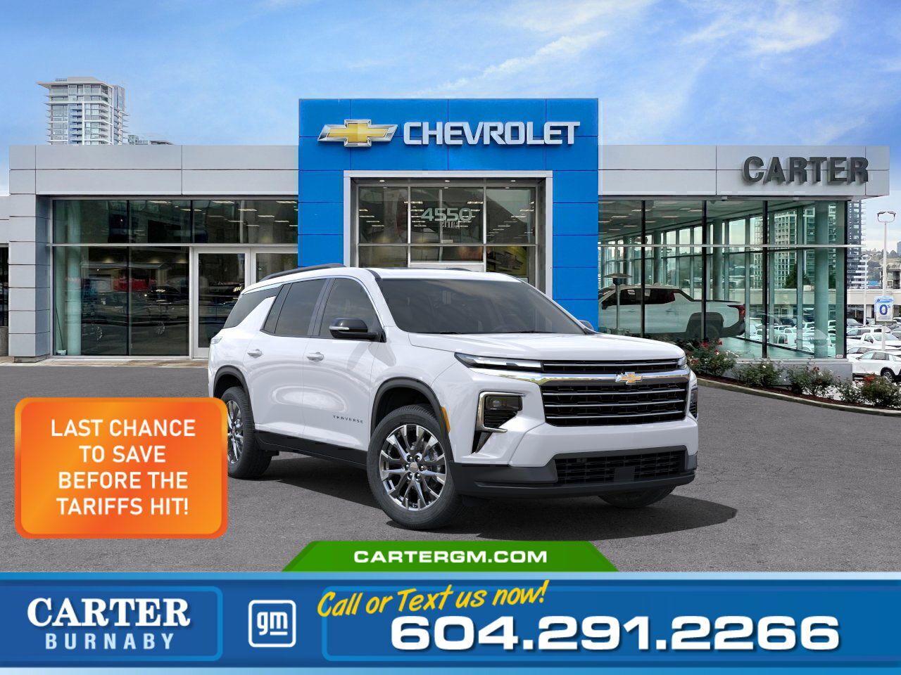 New 2025 Chevrolet Traverse 2LT AWD | Alum Wheels/Noise Cancel/Pwr Liftgate for sale in Burnaby, BC