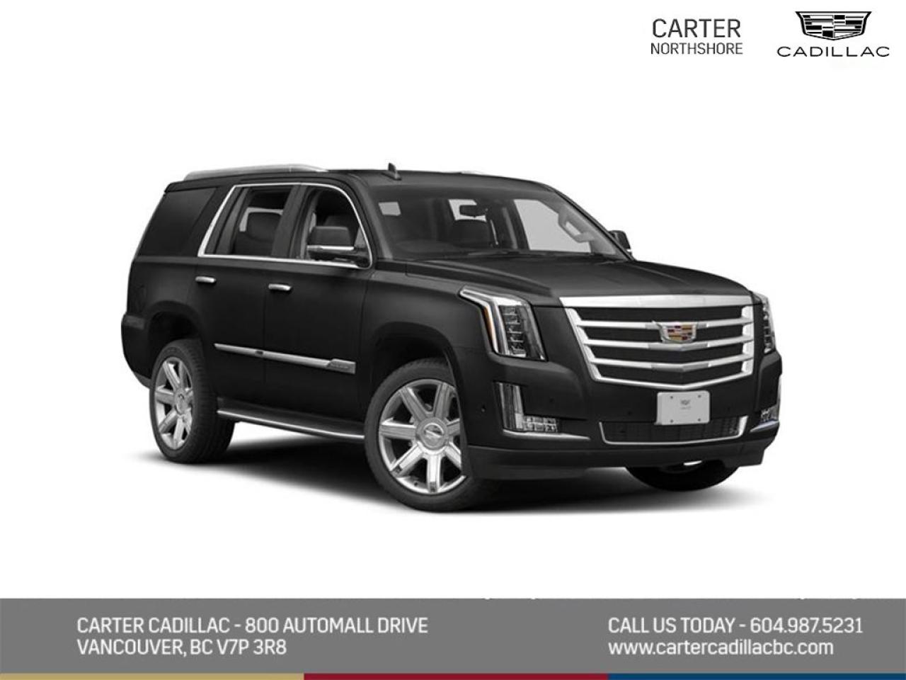 NO ACCIDENT | ONE LOCAL OWNER. The 2019 Cadillac Escalade is a luxurious pre-owned SUV built for comfort, technology, and power. Featuring Navigation, Power Sunroof, and an Entertainment Package, it ensures a premium driving experience. With Surround Vision, Wireless Charging, and a Head-Up Display, you get cutting-edge convenience and safety. Plus, the Trailer Package, Heated & Vented Front Seats, and Driver Assist Package make every trip more enjoyable. Experience first-class driving today!

WHY CARTER GM NORTHSHORE?

-  An unmatched vehicle purchasing experience that puts YOU FIRST!
-  Exceeding customer expectations since 1999, with a history of loyalty and community trust.
-  4.7-star Google rating, backed by over 1,500 customer reviews.
-  Every vehicle undergoes a thorough 150-point inspection for your safety.
-  CARFAX reports provide a complete vehicle service historybuy with confidence!
-  We welcome vehicle trades and guarantee the best price.
-  Experience upfront pricing, zero hidden fees, and 100% transparency at every step.
-  Fast approvals and 99% acceptance rates, regardless of your credit status!
-  Our multilingual staff speaks many languages to assist you better.
-  Comfortable non-pressured environment with in-store television, WIFI and a childrens play area!

Were here to help you drive the vehicle you want, the vehicle you deserve!
QUESTIONS? GREAT! WEVE GOT ANSWERS!
To speak with a friendly vehicle specialist - CALL NOW!
(Doc. Fee: $598.00 Dealer Code: D10743)