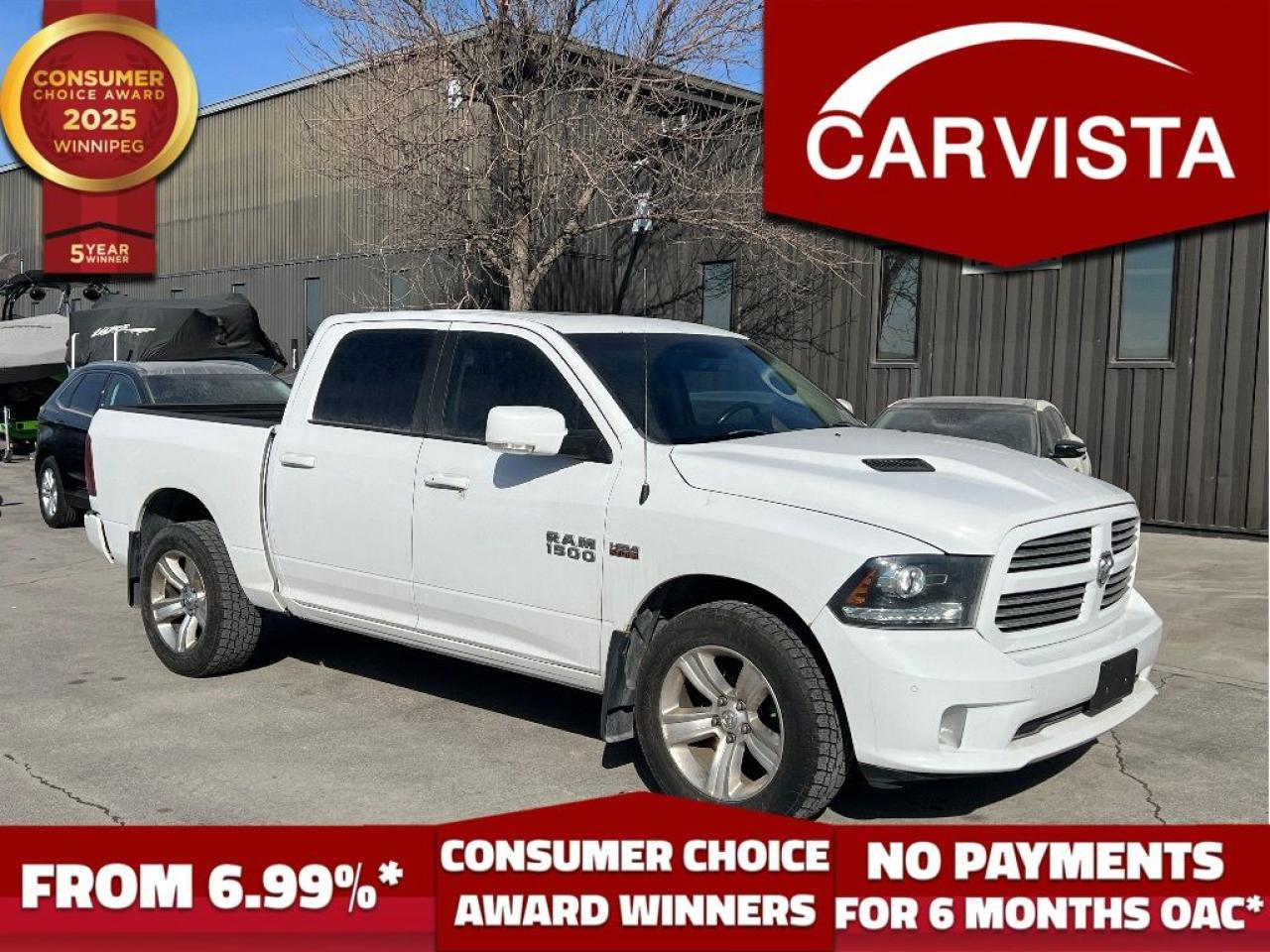 CONSECUTIVE COMSUMER CHOICE AWARD WINNERS FOR OUTSTANDING BUSINESS! LOW DEALER FINANCING RATES*, NO PAYMENTS FOR 6 MONTHS*!

VERY WELL KEPT! FRESH SAFETY - ALL MAJOR SERVICE ITEMS PERFORMED - BUY WITH CONFIDENCE
LEATHER, SUNROOF, CREW CAB AND HEMI  NOTHING BETTER IN THIS PRICE POINT!!!.