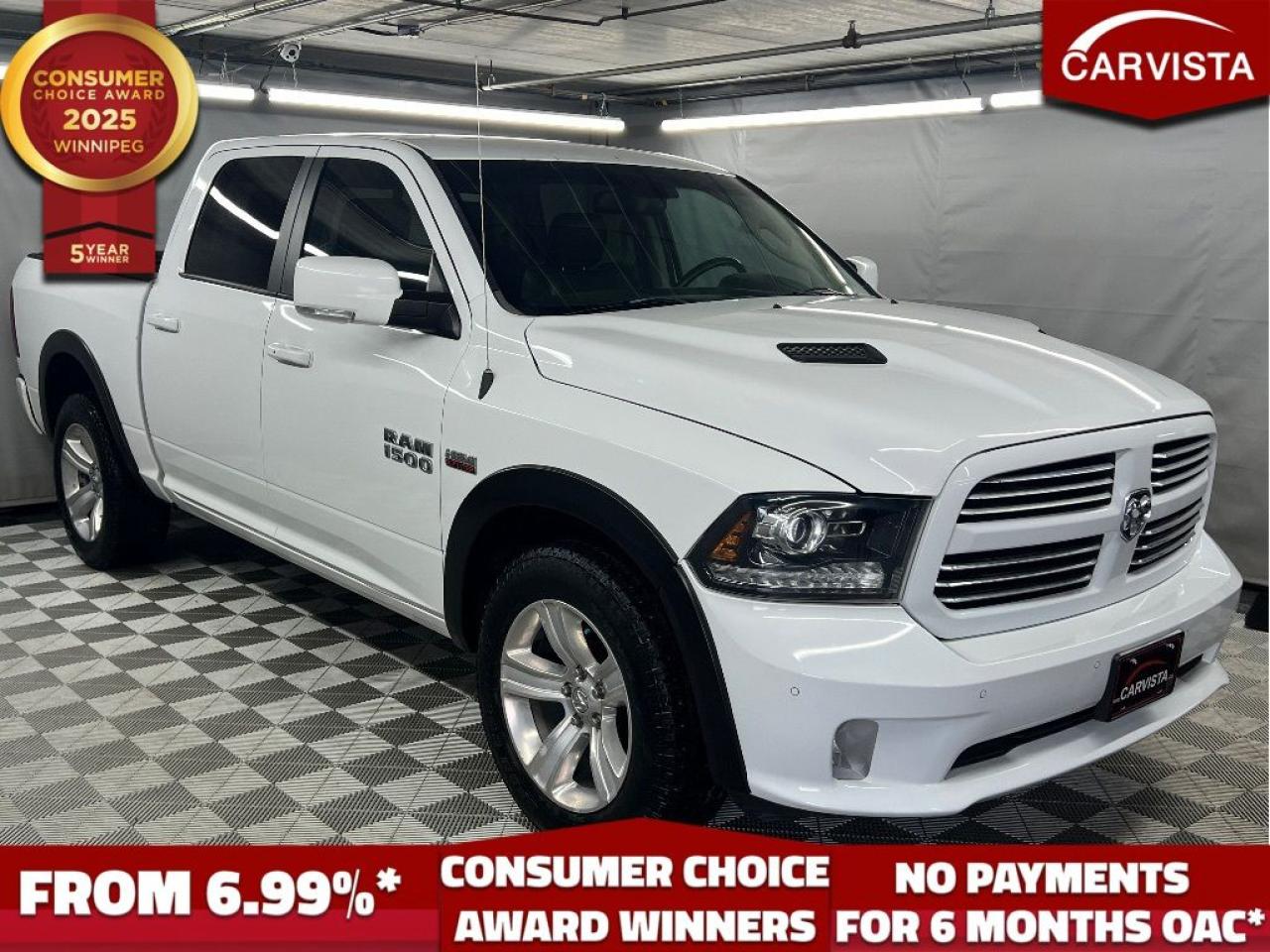 Used 2014 RAM 1500 SPORT CREW - HEMI/LEATHER/SUNROOF/LOCAL TRADE IN - for sale in Winnipeg, MB