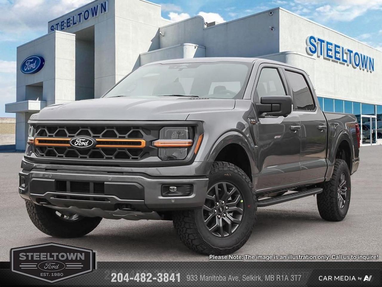 <b>Off-Road Package,  Heated Seats,  Climate Control,  Aluminum Wheels,  Running Boards!</b><br> <br> <br> <br>We value your TIME, we wont waste it or your gas is on us!   We offer extended test drives and if you cant make it out to us we will come straight to you!<br> <br>  A true class leader in towing and hauling capabilities, this 2025 Ford F-150 isnt your usual work truck, but the best in the business. <br> <br>Just as you mold, strengthen and adapt to fit your lifestyle, the truck you own should do the same. The Ford F-150 puts productivity, practicality and reliability at the forefront, with a host of convenience and tech features as well as rock-solid build quality, ensuring that all of your day-to-day activities are a breeze. Theres one for the working warrior, the long hauler and the fanatic. No matter who you are and what you do with your truck, F-150 doesnt miss.<br> <br> This carbonized grey metallic Crew Cab 4X4 pickup   has an automatic transmission and is powered by a  400HP 3.5L V6 Cylinder Engine.<br> <br> Our F-150s trim level is Tremor. Upgrading to this Ford F-150 Tremor is a great choice as it comes loaded with exclusive aluminum wheels, a performance off-road suspension, a dual stainless steel exhaust with black tip, front fog lights, remote keyless entry and remote engine start, Ford Co-Pilot360 that features lane keep assist, pre-collision assist and automatic emergency braking. Enhanced features include body colored exterior accents, SYNC 4 with enhanced voice recognition, Apple CarPlay and Android Auto, FordPass Connect 4G LTE, steering wheel mounted cruise control, a powerful audio system, trailer hitch and sway control, cargo box lights, power door locks and a rear view camera to help when backing out of a tight spot. This vehicle has been upgraded with the following features: Off-road Package,  Heated Seats,  Climate Control,  Aluminum Wheels,  Running Boards,  Remote Start,  Sync. <br><br> View the original window sticker for this vehicle with this url <b><a href=http://www.windowsticker.forddirect.com/windowsticker.pdf?vin=1FTFW4L88SFA87518 target=_blank>http://www.windowsticker.forddirect.com/windowsticker.pdf?vin=1FTFW4L88SFA87518</a></b>.<br> <br>To apply right now for financing use this link : <a href=http://www.steeltownford.com/?https://CreditOnline.dealertrack.ca/Web/Default.aspx?Token=bf62ebad-31a4-49e3-93be-9b163c26b54c&La target=_blank>http://www.steeltownford.com/?https://CreditOnline.dealertrack.ca/Web/Default.aspx?Token=bf62ebad-31a4-49e3-93be-9b163c26b54c&La</a><br><br> <br/> Total  rebate of $6000 is reflected in the price.  Incentives expire 2025-04-30.  See dealer for details. <br> <br>Family owned and operated in Selkirk for 35 Years.  <br>Steeltown Ford is located just 20 minutes North of the Perimeter Hwy, with an onsite banking center that offers free consultations. <br>Ask about our special dealer rates available through all major banks and credit unions.<br>Dealer retains all rebates, plus taxes, govt fees and Steeltown Protect Plus.<br>Steeltown Ford Protect Plus includes:<br>- Life Time Tire Warranty <br>Dealer Permit # 1039<br><br><br> Come by and check out our fleet of 110+ used cars and trucks and 160+ new cars and trucks for sale in Selkirk.  o~o