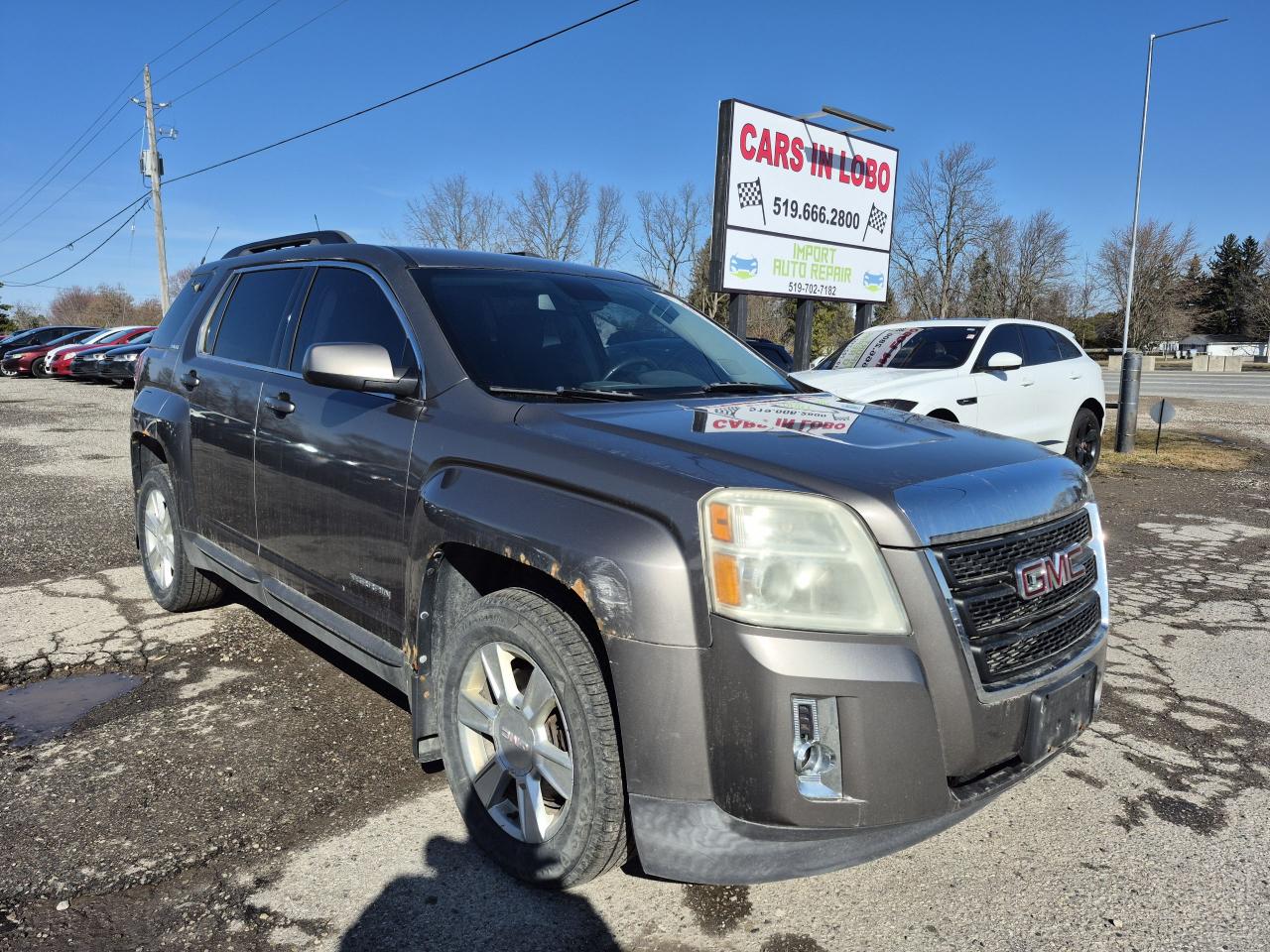 <p><span style=font-size: 14pt;><strong>2010 GMC TERRAIN AWD ! </strong></span></p><p><span style=font-size: 14pt;><strong>RUNS AND DRIVES GREAT , NOT BEING SOLD CERTIFIED , LOCAL TRADE IN</strong></span></p><p> </p><p> </p><p><span style=font-size: 14pt;><strong>CARS IN LOBO LTD. (Buy - Sell - Trade - Finance) <br /></strong></span><span style=font-size: 14pt;><strong style=font-size: 18.6667px;>Office# - 519 666 2800<br /></strong></span><span style=font-size: 14pt;><strong>TEXT 24/7 - 226-289-5416</strong></span></p><p><span style=font-size: 14pt;><span style=color: #3e4153; font-size: medium; background-color: #f9f9f9;>This vehicle is being sold as is, unfit, not e-tested and is not represented as being in a road worthy condition, mechanically sound or maintained at any guaranteed level of quality. The vehicle may not be fit for use as a means of transportation and may require substantial repairs at the purchasers expense. It may not be possible to register the vehicle to be driven in its current condition.</span></span></p><p><span style=font-size: 12pt;>-> LOCATION <a title=Location  href=https://www.google.com/maps/place/Cars+In+Lobo+LTD/@42.9998602,-81.4226374,15z/data=!4m5!3m4!1s0x0:0xcf83df3ed2d67a4a!8m2!3d42.9998602!4d-81.4226374 target=_blank rel=noopener>6355 Egremont Dr N0L 1R0 - 6 KM from fanshawe park rd and hyde park rd in London ON</a><br />-> Quality pre owned local vehicles. CARFAX available for all vehicles <br />-> Certification is included in price unless stated AS IS or ask about our AS IS pricing<br />-> We offer Extended Warranty on our vehicles inquire for more Info<br /></span><span style=font-size: small;><span style=font-size: 12pt;>-> All Trade ins welcome (Vehicles,Watercraft, Motorcycles etc.)</span><br /><span style=font-size: 12pt;>-> Financing Available on qualifying vehicles <a title=FINANCING APP href=https://carsinlobo.ca/fast-loan-approvals/ target=_blank rel=noopener>APPLY NOW -> FINANCING APP</a></span><br /><span style=font-size: 12pt;>-> Register & license vehicle for you (Licensing Extra)</span><br /><span style=font-size: 12pt;>-> No hidden fees, Pressure free shopping & most competitive pricing. </span></span></p><p><span style=font-size: small;><span style=font-size: 12pt;>MORE QUESTIONS? FEEL FREE TO CALL (519 666 2800)/TEXT </span></span><span style=background-color: #ffffff; color: #1c2b33; font-family: -apple-system, BlinkMacSystemFont, Segoe UI, Roboto, Helvetica, Arial, sans-serif, Apple Color Emoji, Segoe UI Emoji, Segoe UI Symbol; font-size: 12pt; white-space: pre-wrap;>226 289 5416</span><span style=font-size: 12pt;>/EMAIL (Sales@carsinlobo.ca)</span></p><p> </p>