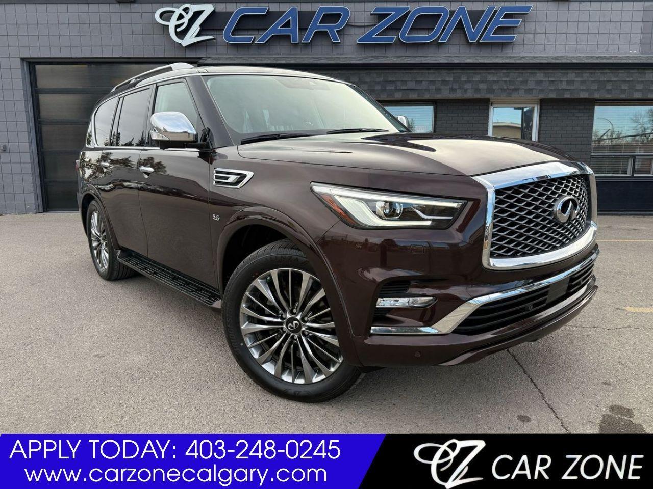 <p data-start=82 data-end=355>Experience first-class comfort and power with this 2018 INFINITI QX80, a premium 7-passenger SUV designed for luxury and performance. With only 95,448 km and a Clean Carfax, this SUV is in exceptional condition and fully loaded with top-tier features.</p><p data-start=357 data-end=784><strong data-start=360 data-end=377>Key Features:</strong><br data-start=377 data-end=380 /><strong data-start=382 data-end=400>5.6L V8 Engine</strong> – Smooth & powerful performance<br data-start=432 data-end=435 /><strong data-start=437 data-end=458>Navigation System</strong> – Easy-to-use, built-in guidance<br data-start=491 data-end=494 /><strong data-start=496 data-end=529>Heated & Cooled Leather Seats</strong> – Ultimate comfort in all seasons<br data-start=563 data-end=566 /><strong data-start=568 data-end=598>Rear DVD/AUX Entertainment</strong> – Headrest screens to keep passengers entertained<br data-start=648 data-end=651 /><strong data-start=653 data-end=677>Premium Sound System</strong> – Crystal-clear audio experience<br data-start=710 data-end=713 /><strong data-start=715 data-end=747>Spacious 7-Passenger Seating</strong> – Perfect for family or road trips</p><p> </p><p data-start=786 data-end=882 data-is-last-node= data-is-only-node=>This luxury SUV won’t be available for long! Contact us today to schedule a test drive!</p><p>Looking for Your Dream Car? Call Car Zone Today!</p><p><span style=font-family: Inter, ui-sans-serif, system-ui, -apple-system, BlinkMacSystemFont, Segoe UI, Roboto, Helvetica Neue, Arial, Noto Sans, sans-serif, Apple Color Emoji, Segoe UI Emoji, Segoe UI Symbol, Noto Color Emoji;>Thanks for viewing our Car Zone inventory. All of our vehicles come fully detailed with a Carfax and a mechanical fitness assessment. Drive this home today! Easy financing options. All credit welcome. <strong><a href=http://www.carzonecalgary.ca/finance><span style=color: #3598db;>APPLY NOW</span></a> </strong>We even take trades. Same day approvals at <a href=http://www.carzonecalgary.ca><strong><span style=color: #3598db;>CARZONECALGARY</span></strong></a> or visit us in person at 2036 36 Street SE Calgary for a hassle free test drive. Let our friendly team of experts book an appointment with you and show you the Car Zone difference! AMVIC licensed dealer. </span></p>