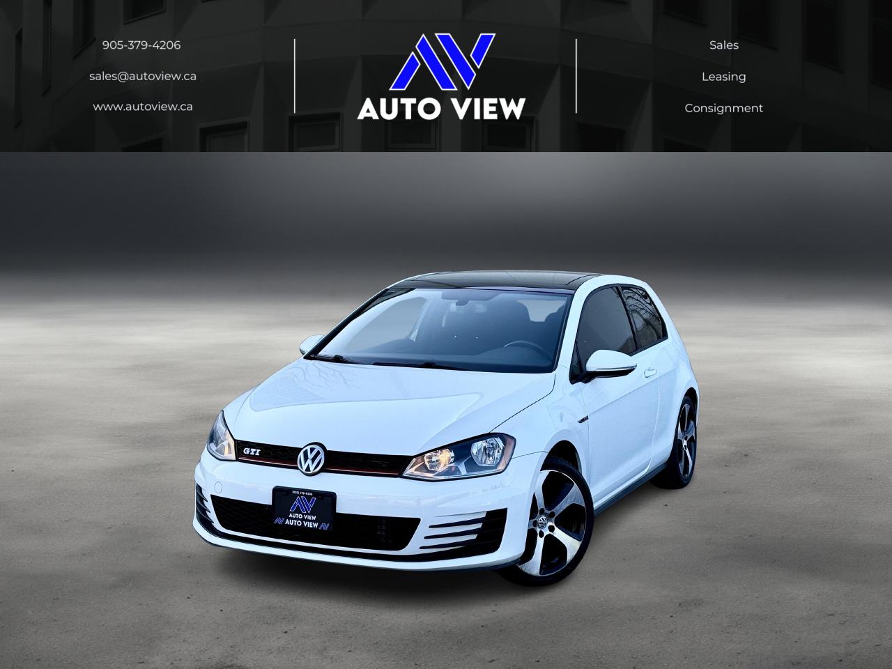 <p style=line-height: 1;>JUST LANDED!!</p><p style=line-height: 1;>2015 Volkswagen GTI Autobahn Edition!!</p><p style=line-height: 1;>**PLAID SEATS**</p><p style=line-height: 1;>**GREAT SERVICE HISTORY**</p><p style=line-height: 1;>2.0L INLINE 4 TURBOCHARGED MOTOR, 211 HP / 258 LB-FT, 6 SPEED DSG TRANSMISSION, FRONT WHEEL DRIVE, ADAPTIVE CRUISE CONTROL, FORWARD COLLISION WARNING, BLUETOOTH, HEATED FRONT SEATS AND MUCH MORE!!</p><p style=line-height: 1;>**VEHICLE BEING SOLD CERTIFIED**</p><p style=line-height: 1;> </p><p style=line-height: 1;><em>FINANCING AND LEASING AVAILABLE ON ALL VEHICLES. </em></p><p style=line-height: 1;><em>ALL CERTIFIED VEHICLES COME WITH A 3 MONTH WARRANTY.</em></p><p style=line-height: 1;><em>EXTENDED WARRANTY OPTIONS AVAILABLE.</em></p><p style=line-height: 1;><em>All vehicles come with a required $10 OMVIC FEE- as well as a $499 Administration fee.</em></p><p style=line-height: 1;><em>All certified vehicles come with a 36 day safety warranty. </em></p><p style=line-height: 1;><em>*All prices are plus HST & Licensing*</em></p><p style=line-height: 1;><em>Auto View is located at 590 South Service Road Stoney Creek, only minutes off the QEW Exit 83 Fruitland Road!</em></p><p style=line-height: 1;><em>Contact us VIA email, call, or text!</em></p><p style=line-height: 1;><em>sales@autoview.ca</em></p><p style=line-height: 1;><em>905-379-4206</em></p>