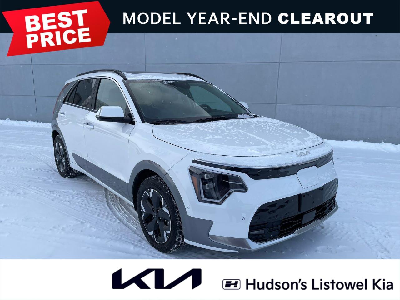 Used 2024 Kia NIRO EV Wave w/Snow White Pearl & Grey Exterior Sunroof | Navigation | Remote Smart Parking for sale in Listowel, ON