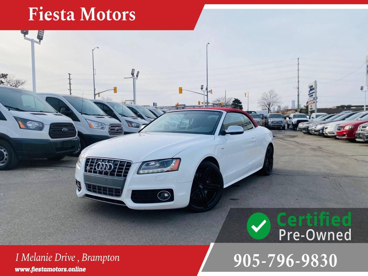 Used 2010 Audi S5 AUTO, AWD, CONVERTIBLE, LETHER SEATS, NAVI, BLUETOOTH, BCAKUP CAMERA, ALL POWER OPTIONS! for sale in Brampton, ON