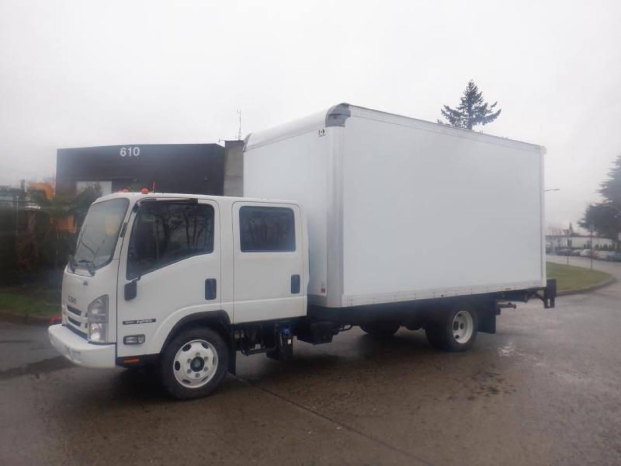 Used 2019 Isuzu NQR Crew Cab 16 Foot Cube Van 6 Passenger Diesel With Power Tailgate for sale in Burnaby, BC