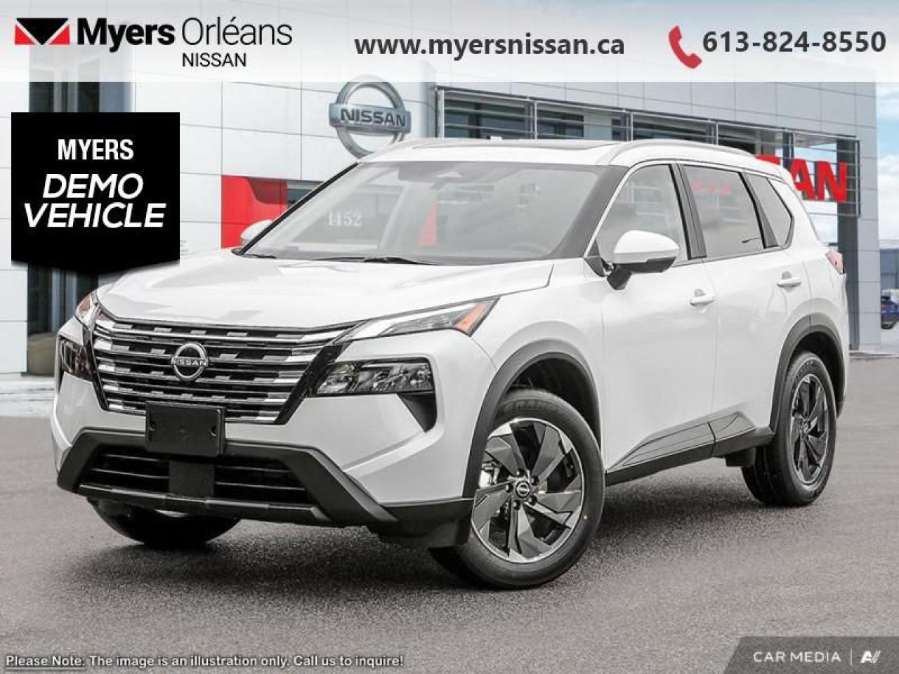 <br> <br>  Thrilling power when you need it and long distance efficiency when you dont, this 2025 Rogue has it all covered. <br> <br>Nissan was out for more than designing a good crossover in this 2025 Rogue. They were designing an experience. Whether your adventure takes you on a winding mountain path or finding the secrets within the city limits, this Rogue is up for it all. Spirited and refined with space for all your cargo and the biggest personalities, this Rogue is an easy choice for your next family vehicle.<br> <br> This everest white tricoat pearl SUV  has an automatic transmission and is powered by a  201HP 1.5L 3 Cylinder Engine.<br> <br> Our Rogues trim level is Midnight Edition. <br><br> <br/> Total  rebate of $1500 is reflected in the price.  4.99% financing for 84 months. <br> Payments from <b>$583.28</b> monthly with $0 down for 84 months @ 4.99% APR O.A.C. ( Plus applicable taxes -  $621 Administration fee included. Licensing not included.    ).  Incentives expire 2025-04-30.  See dealer for details. <br> <br>We are proud to regularly serve our clients and ready to help you find the right car that fits your needs, your wants, and your budget.And, of course, were always happy to answer any of your questions.Proudly supporting Ottawa, Orleans, Vanier, Barrhaven, Kanata, Nepean, Stittsville, Carp, Dunrobin, Kemptville, Westboro, Cumberland, Rockland, Embrun , Casselman , Limoges, Crysler and beyond! Call us at (613) 824-8550 or use the Get More Info button for more information. Please see dealer for details. The vehicle may not be exactly as shown. The selling price includes all fees, licensing & taxes are extra. OMVIC licensed.Find out why Myers Orleans Nissan is Ottawas number one rated Nissan dealership for customer satisfaction! We take pride in offering our clients exceptional bilingual customer service throughout our sales, service and parts departments. Located just off highway 174 at the Jean DÀrc exit, in the Orleans Auto Mall, we have a huge selection of New vehicles and our professional team will help you find the Nissan that fits both your lifestyle and budget. And if we dont have it here, we will find it or you! Visit or call us today.<br> Come by and check out our fleet of 20+ used cars and trucks and 100+ new cars and trucks for sale in Orleans.  o~o
