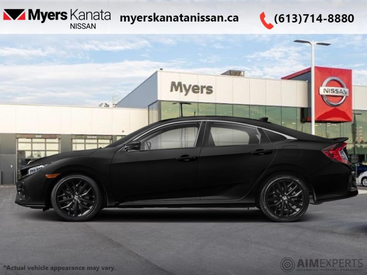 <b>Low Mileage!</b><br> <br>  Compare at $31583 - KANATA NISSAN PRICE is just $29795! <br> <br>   This 2020 Honda Civic comes at you with even more personality, making every drive more enjoyable and engaging than the last. This  2020 Honda Civic Sedan is fresh on our lot in Kanata. This low mileage  sedan has just 48,115 kms. Its  black in colour  . It has a manual transmission and is powered by a  205HP 1.5L 4 Cylinder Engine. <br> <br> Our Civic Sedans trim level is SI 6MT. This Civic Si continues the tradition of Si performance with a more advanced drivetrain, sport mode button that enhances performance, adaptive damping, and a rear wing spoiler. Other premium features include navigation, power moonroof, blind spot display, heated front seats, Apple CarPlay, Android Auto, wireless charging, premium audio, SiriusXM, HR Radio, rain sensing wipers, LED lighting, Bluetooth, Siri EyesFree, WiFi tethering, leather steering wheel with cruise and audio controls, multi-angle rearview camera, 7 inch driver information display, and automatic climate control. The exterior has some great style with a proximity key, aluminum trimmed sport pedals, fog lights, aluminum wheels, independent suspension, heated power side mirrors, and LED taillamps.<br> <br/><br> Payments from <b>$479.22</b> monthly with $0 down for 84 months @ 8.99% APR O.A.C. ( Plus applicable taxes -  and licensing    ).  See dealer for details. <br> <br>*LIFETIME ENGINE TRANSMISSION WARRANTY NOT AVAILABLE ON VEHICLES WITH KMS EXCEEDING 140,000KM, VEHICLES 8 YEARS & OLDER, OR HIGHLINE BRAND VEHICLE(eg. BMW, INFINITI. CADILLAC, LEXUS...)<br> Come by and check out our fleet of 60+ used cars and trucks and 80+ new cars and trucks for sale in Kanata.  o~o