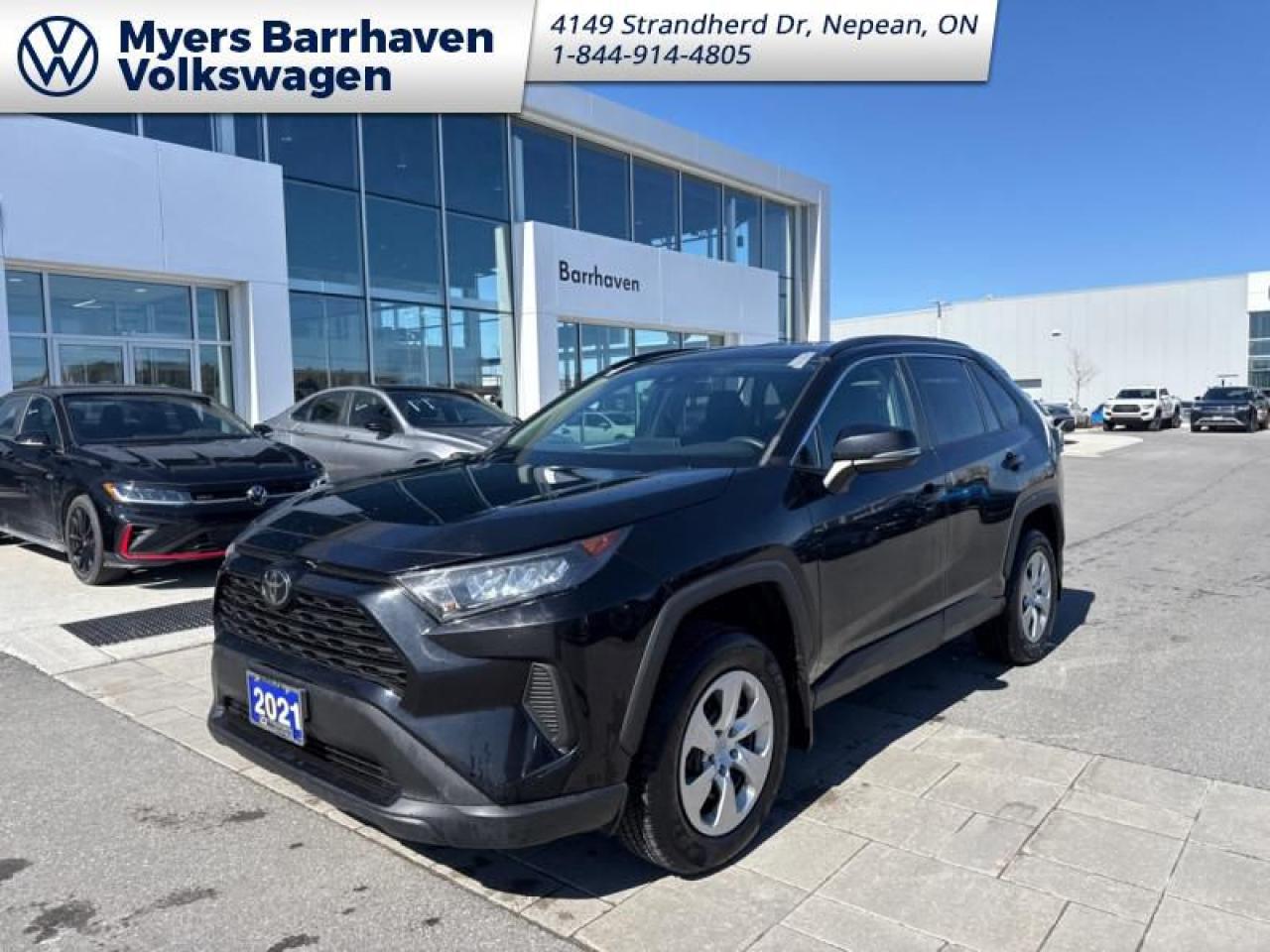<b>Heated Seats, Apple CarPlay, Android Auto, Blind Spot Monitoring, Lane Keep Assist, Steering Wheel Audio Control, Forward Collision Warning, Rear View Camera, Remote Keyless Entry, LED Lights - PREVIOUS DAILY RENTAL<br> <br></b><br>   Hot Deal! Weve marked this unit down $1000 from its regular price of $29998.   Radical design, refined drive-ability, and rugged capability make for an exciting adventure in the Toyota RAV4. This  2021 Toyota RAV4 is for sale today in Nepean. <br> <br>Introducing the Toyota RAV4, a radical redesign of a storied legend. While the RAV4 is loaded with modern creature comforts, conveniences, and safety, this SUV is still true to its roots with incredible capability. Whether youre running errands in the city or exploring the countryside, the RAV4 empowers your ambitions and redefines what you can do. Make new and exciting memories in this ultra efficient Toyota RAV4 today! This  SUV has 92,100 kms. Its  midnight black metallic in colour  . It has an automatic transmission and is powered by a  2.5L I4 16V PDI DOHC engine.  It may have some remaining factory warranty, please check with dealer for details. <br> <br> Our RAV4s trim level is LE AWD. This all wheel drive RAV4 LE comes with some impressive features such as sport, ECO & normal driving modes, a 7 inch touchscreen with Entune Audio 3.0, Apple CarPlay, Android Auto, USB and aux inputs, heated front seats, remote keyless entry, steering wheel with audio controls and a rear view camera. Additional features includes LED headlights, heated power mirrors, Toyota Safety Sense 2.0, dynamic radar cruise control, automatic highbeam assist, blind spot monitoring with rear cross traffic alert, and lane keep assist with lane departure warning plus much more. This vehicle has been upgraded with the following features: Heated Seats,  Apple Carplay,  Android Auto,  Blind Spot Monitoring,  Lane Keep Assist,  Steering Wheel Audio Control,  Forward Collision Warning. <br> <br>To apply right now for financing use this link : <a href=https://www.barrhavenvw.ca/en/form/new/financing-request-step-1/44 target=_blank>https://www.barrhavenvw.ca/en/form/new/financing-request-step-1/44</a><br><br> <br/><br> Buy this vehicle now for the lowest bi-weekly payment of <b>$202.72</b> with $0 down for 96 months @ 9.99% APR O.A.C. ((Plus applicable taxes and fees - Some conditions apply to get approved at the mentioned rate)     ).  See dealer for details. <br> <br>We are your premier Volkswagen dealership in the region. If youre looking for a new Volkswagen or a car, check out Barrhaven Volkswagens new, pre-owned, and certified pre-owned Volkswagen inventories. We have the complete lineup of new Volkswagen vehicles in stock like the GTI, Golf R, Jetta, Tiguan, Atlas Cross Sport, Volkswagen ID.4 electric vehicle, and Atlas. If you cant find the Volkswagen model youre looking for in the colour that you want, feel free to contact us and well be happy to find it for you. If youre in the market for pre-owned cars, make sure you check out our inventory. If you see a car that you like, contact 844-914-4805 to schedule a test drive.<br> Come by and check out our fleet of 40+ used cars and trucks and 60+ new cars and trucks for sale in Nepean.  o~o