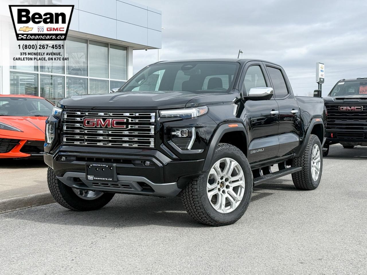 New 2025 GMC Canyon Denali 2.7L 4 CYL WITH REMOTE START/ENTRY, SUNROOF, HEATED SEATS, HEATED STEERING WHEEL, VENTILATED SEATS, HD SURROUND VISION, BOSE SPEAKER SYSTEM for sale in Carleton Place, ON