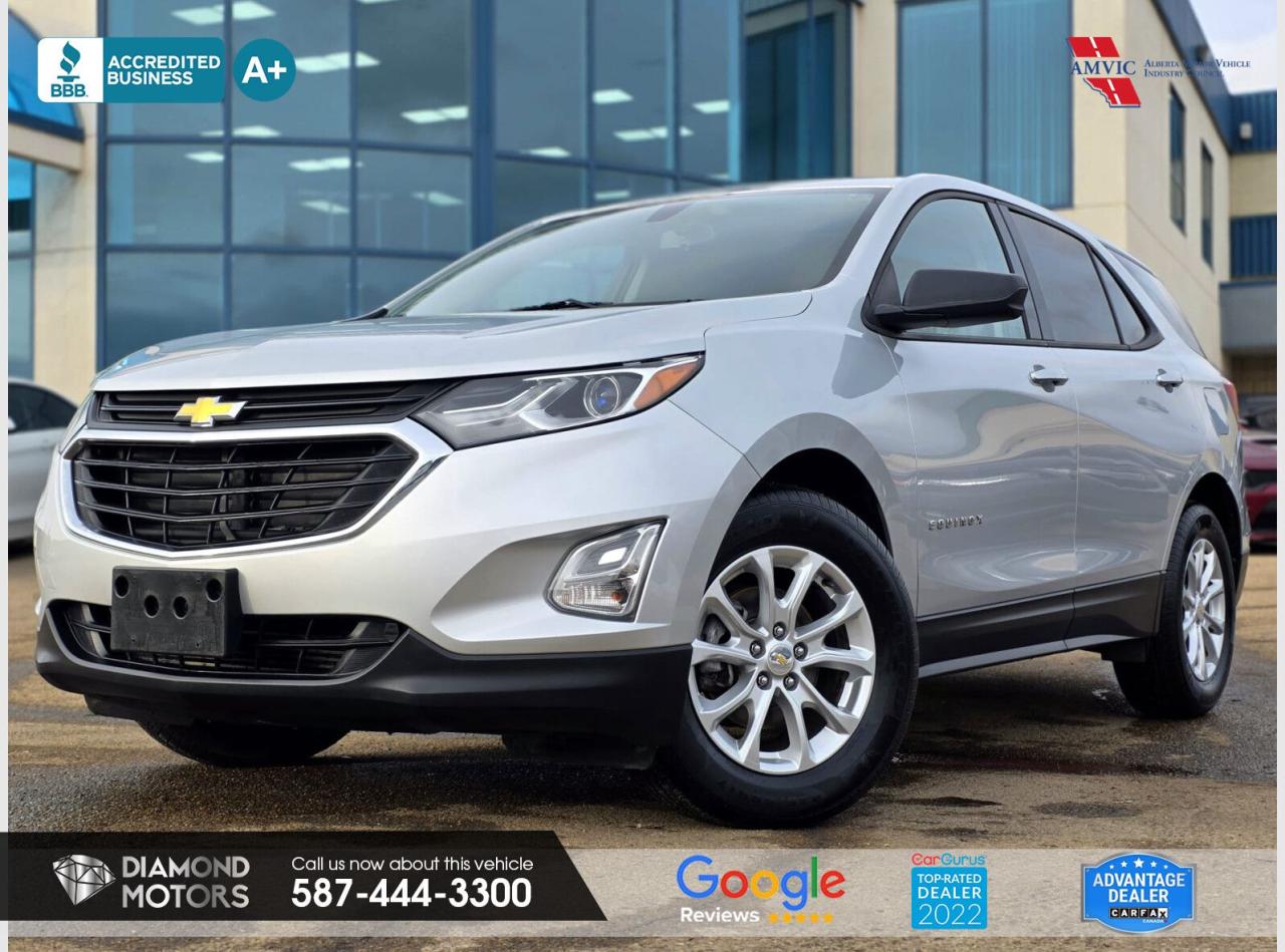 1.5L 4 CYLINDER, NO ACCIDENTS, ALL WHEEL DRIVE, HEATED SEATS, BACKUP CAMERA, CRUISE CONTROL, KEYLESS ENTRY, APPLE CARPLAY/ANDROID AUTO, AND MUCH MORE! <br/> <br/>  <br/> Just Arrived 2018 Chevrolet Equinox LS AWD Silver has 184,267 KM on it. 1.5L 4 Cylinder Engine engine, All-Wheel Drive, Automatic transmission, 5 Seater passengers, on special price for . <br/> <br/>  <br/> Book your appointment today for Test Drive. We offer contactless Test drives & Virtual Walkarounds. Stock Number: 25089 <br/> <br/>  <br/> At Diamond Motors, we are dedicated to providing you with an outstanding car-buying experience, offering quality pre-owned vehicles at prices that fit your budget. Our transparent and honest approach means you can expect straightforward guidance without any high-pressure sales tactics. We believe in building lasting relationships with our customers by offering personalized service tailored to your needs. From the moment you step onto our lot, our team is here to support you every step of the way, ensuring you leave confident in your decision. Trust, integrity, and customer satisfaction are the foundation of everything we do. <br/> <br/>  <br/> Why choose us? <br/>  <br/> Certified Pre-Owned Vehicles <br/> Family Owned & Operated <br/> Finance Available <br/> Extended Warranty <br/> Vehicles Priced to Sell <br/> No Pressure Environment <br/> Inspection & Carfax Report <br/> Professionally Detailed Vehicles <br/> Full Disclosure Guaranteed <br/> AMVIC Licensed <br/> BBB Accredited Business <br/> CarGurus Top-rated Dealer 2022 & 2024 <br/> <br/>  <br/> Phone to schedule an appointment @ 587-444-3300 or simply browse our inventory online www.diamondmotors.ca or come and see us at our location at <br/> 3403 93 street NW, Edmonton, T6E 6A4 <br/> <br/>  <br/> To view the rest of our inventory: <br/> www.diamondmotors.ca/inventory <br/> <br/>  <br/> All vehicle features must be confirmed by the buyer before purchase to confirm accuracy. All vehicles have an inspection work order and accompanying Mechanical fitness assessment. All vehicles will also have a Carproof report to confirm vehicle history, accident history, salvage or stolen status, and jurisdiction report. <br/>