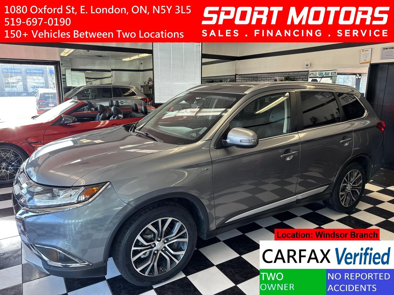 2016 Mitsubishi Outlander GT AWD 7 Passenger+Roof+AdaptiveCruise+CLEANCARFAX Photo0