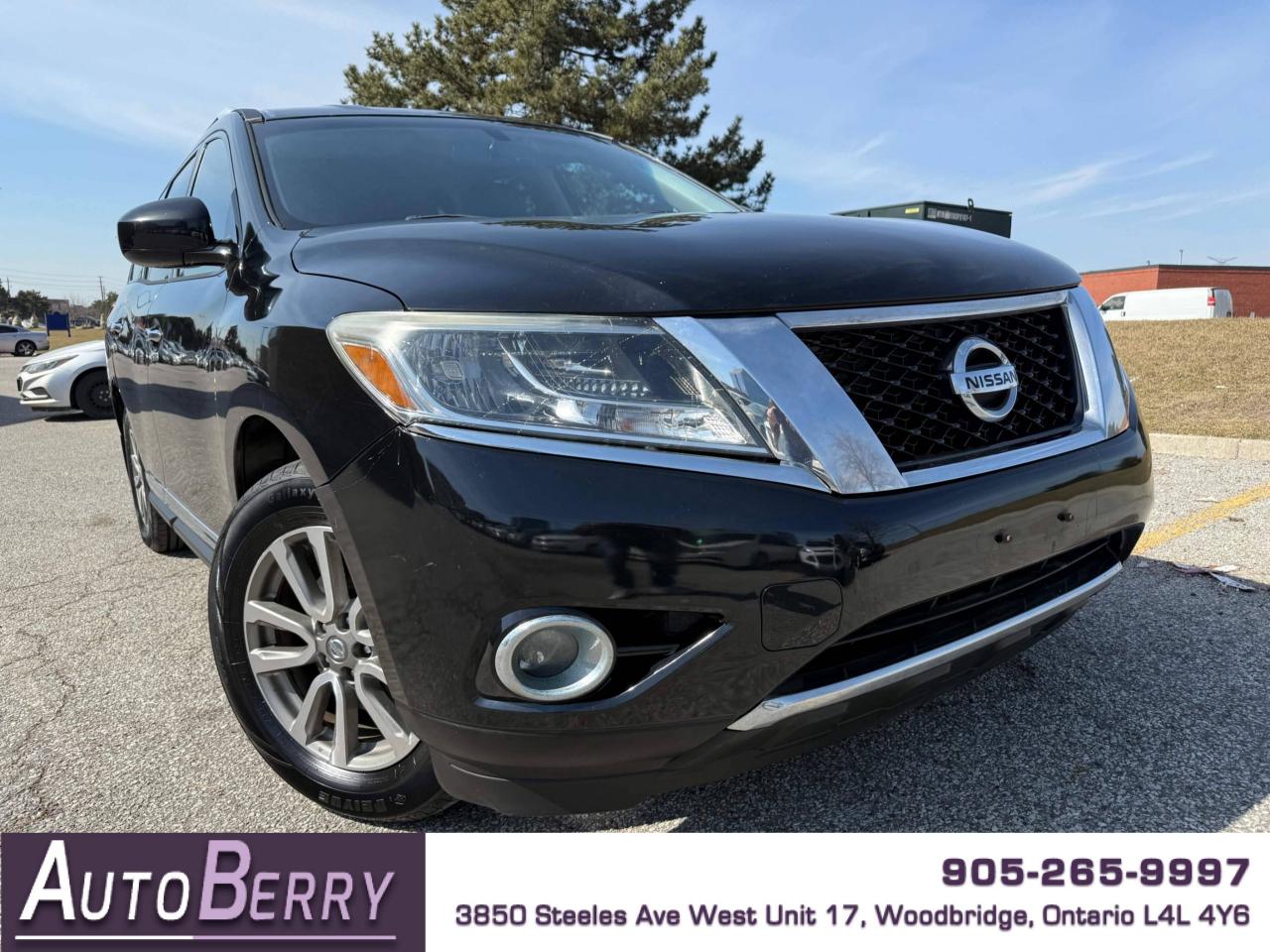 <p><strong>2014 Nissan Pathfinder SL 4WD Black On Black Leather Interior </strong></p><p><span></span><span> </span>3.5L <span></span><span> </span>V6 <span></span><span> </span>Four Wheel Drive <span></span><span> </span>Auto <span></span><span> </span>A/C <span></span><span> 7 Passenger </span><span><span></span><span> Leather Interior <span></span> Tri</span>-Zone Automatic Climate Control <span></span><span> </span>Push Start Engine </span><span><span></span> Heated Front Seat<span> <span><span></span></span> Heated Rear Seats <span><span></span></span> Heated Steering Wheel <span><span> </span></span></span>Power Front Seats <span></span><span> </span>Memory Front Seat<span> <span></span> Backup Camera <span><span></span></span> Parking Sensors <span><span> </span></span>Navigation</span> <span></span><span> </span>Steering Wheel Mounted Controls</span><span><span> <span><span></span></span> </span>Bluetooth</span><span> <span></span><span> </span>Alloy Wheels <span></span><span> </span>Fog Lights</span><span><span> </span> Keyless Entry <span id=jodit-selection_marker_1742314287584_04015234725319172 data-jodit-selection_marker=start style=line-height: 0; display: none;></span></span></p><p><br></p><p><strong>*** ACCIDENT FREE *** CLEAN CARFAX ***</strong><br></p><p><strong>*** Fully Certified ***</strong></p><p><span><strong>*** ONLY 145,614<span> </span>KM ***</strong></span></p><p><strong><br></strong></p><p><span><strong>CARFAX REPORT: <a href=https://vhr.carfax.ca/?id=F3q06gRMkxnLLunxvn/UC2o3WRbKp6Gm>https://vhr.carfax.ca/?id=F3q06gRMkxnLLunxvn/UC2o3WRbKp6Gm</a></strong></span></p> <span id=jodit-selection_marker_1689009751050_8404320760089252 data-jodit-selection_marker=start style=line-height: 0; display: none;></span>