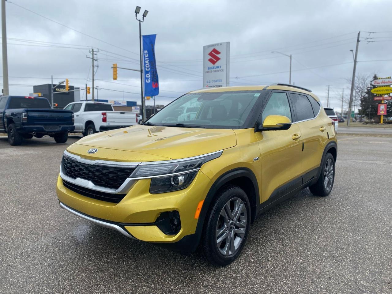 Used 2021 Kia Seltos EX AWD ~Heated Leather ~Camera ~Bluetooth ~Sunroof for sale in Barrie, ON