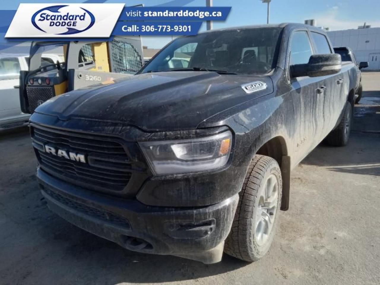 <b>Aluminum Wheels,  Chrome Accents,  Proximity Key,  Touchscreen,  Streaming Audio!</b><br> <br>  Compare at $41184 - Our Price is just $39984! <br> <br>   Fully redesigned for 2019, this Ram 1500 has reduced weight and increased payload and towing capacity over the previous generations. This  2019 Ram 1500 is fresh on our lot in Swift Current. <br> <br>The Ram 1500 delivers power and performance everywhere you need it, with a tech-forward cabin that is all about comfort and convenience. Loaded with best-in-class features, its easy to see why the Ram 1500 is so popular. With the most towing and hauling capability in a Ram 1500, as well as improved efficiency and exceptional capability, this truck has the grit to take on any task. This  Crew Cab 4X4 pickup  has 94,913 kms. Its  nice in colour  . It has a 8 speed automatic transmission and is powered by a  395HP 5.7L 8 Cylinder Engine.  It may have some remaining factory warranty, please check with dealer for details. <br> <br> Our 1500s trim level is Big Horn. This Ram 1500 Big Horn comes very well equipped with stylish aluminum wheels, comfortable cloth seats and premium carpet floors, a leather steering wheel, Uconnect with a larger touchscreen, wireless streaming audio, USB and aux input jacks, and a useful rear view camera. This awesome pickup truck also includes power heated side mirrors, proximity keyless entry, cruise control, an HD suspension, towing equipment, chrome bumpers with rear step, chrome exterior accents, fog lights and much more. This vehicle has been upgraded with the following features: Aluminum Wheels,  Chrome Accents,  Proximity Key,  Touchscreen,  Streaming Audio,  Rear Camera,  Cruise Control. <br> To view the original window sticker for this vehicle view this <a href=http://www.chrysler.com/hostd/windowsticker/getWindowStickerPdf.do?vin=1C6SRFFT4KN764143 target=_blank>http://www.chrysler.com/hostd/windowsticker/getWindowStickerPdf.do?vin=1C6SRFFT4KN764143</a>. <br/><br> <br>To apply right now for financing use this link : <a href=https://standarddodge.ca/financing target=_blank>https://standarddodge.ca/financing</a><br><br> <br/><br>* Stop By Today *Test drive this must-see, must-drive, must-own beauty today at Standard Chrysler Dodge Jeep Ram, 208 Cheadle St W., Swift Current, SK S9H0B5! <br> o~o