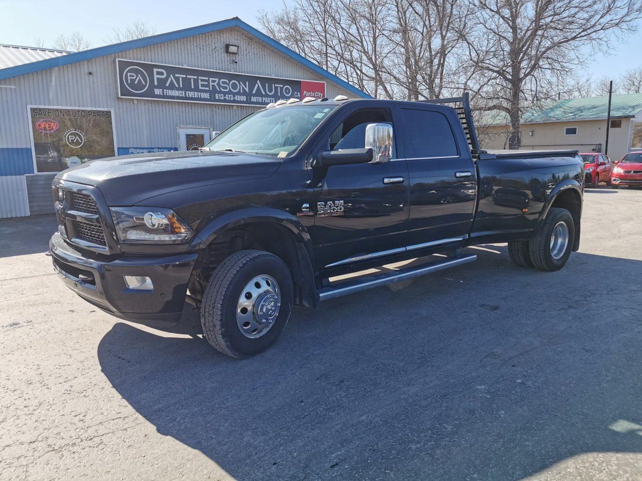 <p>LIMITED LONGHORN - LOADED - DUALLY - DIESEL</p><p>Unleash the power of the open road with the 2017 RAM 3500 Longhorn 4X4, available now at Patterson Auto Sales. This pre-owned powerhouse is more than just a truck; it's a statement of strength and luxury. Feel the commanding presence of a 6.7L L6 OHV 24V Turbo Diesel engine that delivers unparalleled performance and towing capability, ready to conquer any challenge you throw its way. Step inside and experience the exquisite comfort of leather seating that transforms every drive into a first-class journey. Whether you're navigating rugged terrains or cruising down the highway, the RAM 3500 Longhorn ensures you do it in style and comfort. Don't miss your chance to own this blend of power and sophistication. Visit us today and make the 2017 RAM 3500 Longhorn 4X4 yours before it's gone!</p>