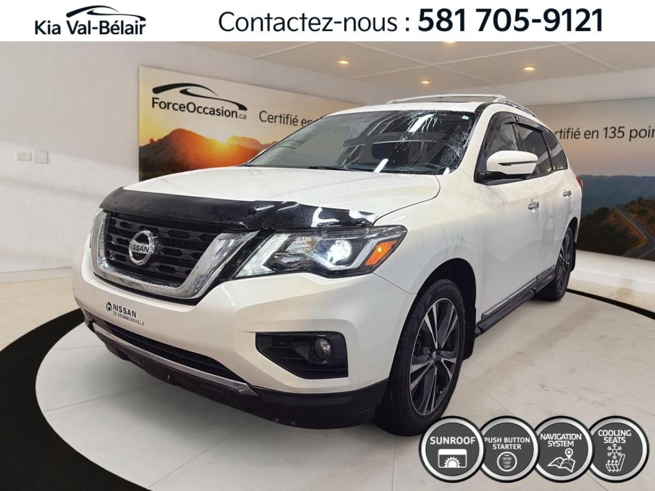 Used 2017 Nissan Pathfinder PLATINUM * AWD * TOIT PANO * CUIR * CAMÉRA * GPS for sale in Québec, QC