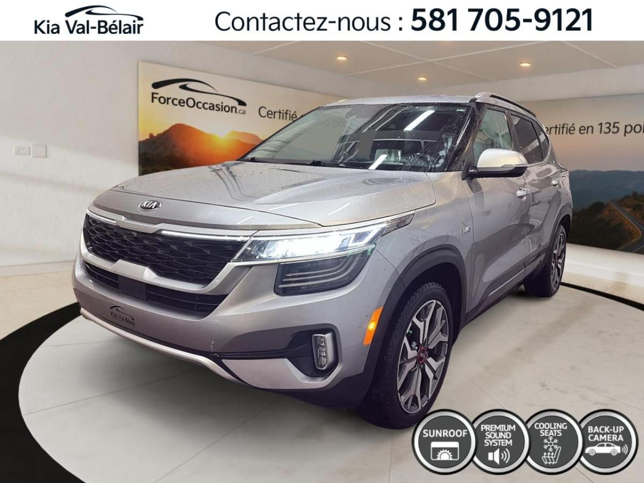 Used 2021 Kia Seltos SX * TURBO * AWD * CUIR * BOSE * TOIT * CARPLAY for sale in Québec, QC