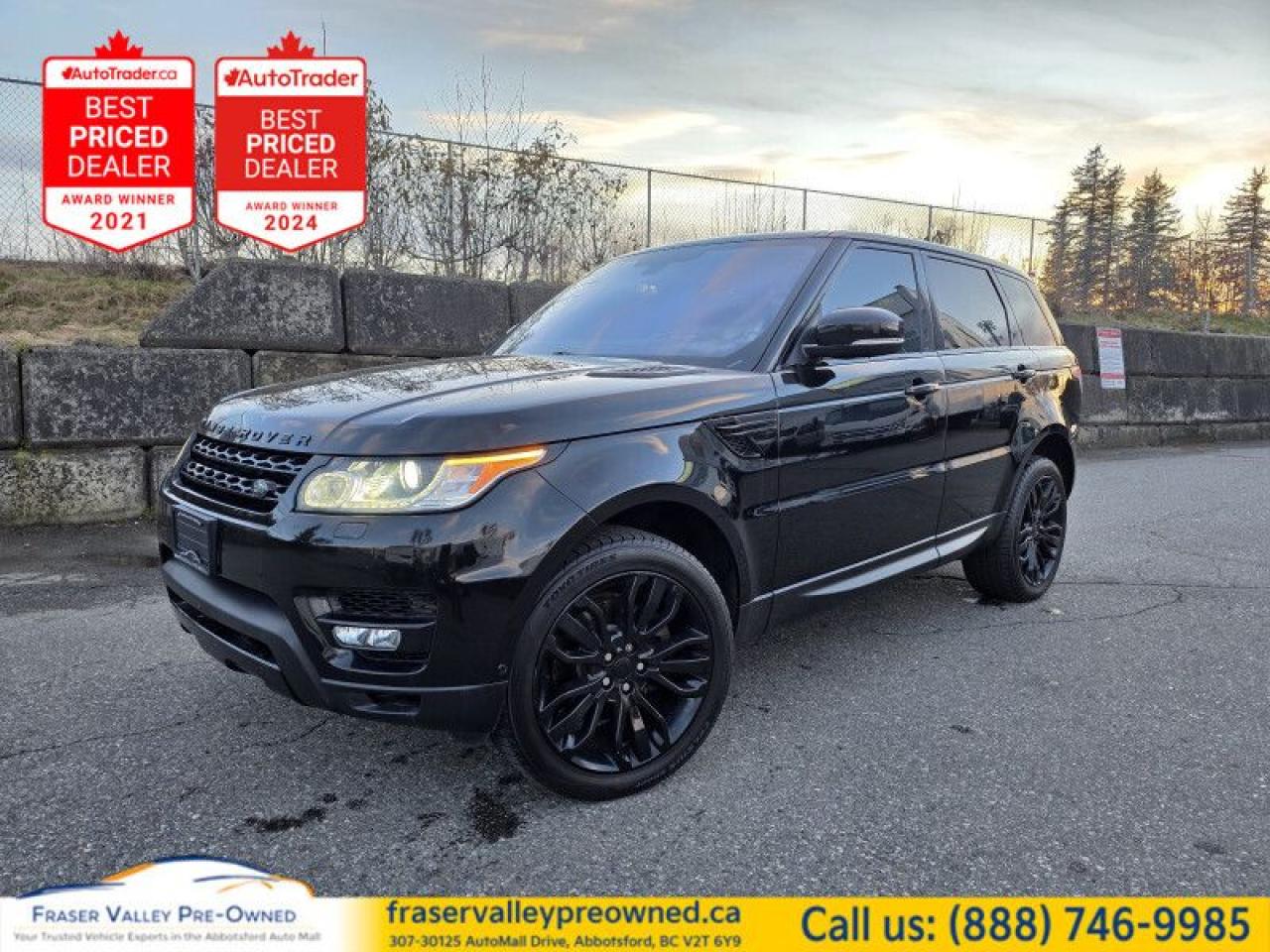 Fraser Valley Pre-Owned is excited to present this gorgeously stealthy 2016 Land Rover Range Rover Sport HSE TD6 Diesel. This Range Rover has been extremely well serviced and maintained, and it comes in undeniably the nicest color combo in our humble opinion: the timeless black on black on black. It looks like a phantom cruising the streets!
 
This Range Rover is loaded with a host of luxury features that are synonymous with the Land Rover brand:
 
Heated Leather Seats for ultimate comfort
Panoramic Moonroof for an airy feel and stunning views
Built-In Navigation System for seamless route planning
Back-Up Camera with Park Assist for confident maneuvering
Front and Rear Parking Sensors for added convenience
Wireless Bluetooth for hands-free connectivity
Cruise Control for comfortable highway driving
Multiple Drive Mode Selector to tailor your driving experience
Ambient Lighting that enhances the cabin atmosphere
Heated Steering Wheel for added warmth during colder months
Rain-Sensing Windshield Wipers for hassle-free visibility
Power Tailgate for effortless access
Plus much, much more! 
 
This 2016 Land Rover Range Rover Sport HSE TD6 Diesel combines luxury, performance, and a commanding presence on the road, making it an exceptional choice for those who appreciate the finer things in life.
 
Don’t miss your chance to own this remarkable vehicle! Contact our Sales and Finance team or apply for Pre-Approval today, and let’s get you behind the wheel of this stunning Range Rover!
 
To apply right now for financing use this link : https://www.fraservalleypreowned.ca/abbotsford-car-loan-application-british-columbia
 
 

| Our Quality Guarantee: We maintain the highest standard of quality that is required for a Pre-Owned Dealership to operate in an Auto Mall. We provide an independent 360-degree inspection report through licensed 3rd Party mechanic shops. Thus, our customers can rest assured each vehicle will be a reliable, and responsible purchase.  |  Purchase Disclaimer: Your selected vehicle may have a differing finance and cash prices. When viewing our vehicles on third party  marketplaces, please click over to our website to verify the correct price for the vehicle. The Sale Price on third party websites will always reflect the Finance Price of our vehicles. If you are making a Cash Purchase, please refer to our website for the Cash Price of the vehicle.  | All prices are subject to and do not include, a $995 Finance Fee, and a $995 Document Fee.   These fees as well as taxes, are included in all listed listed payment quotes. Please speak with Dealer for full details and exact numbers.  o~o