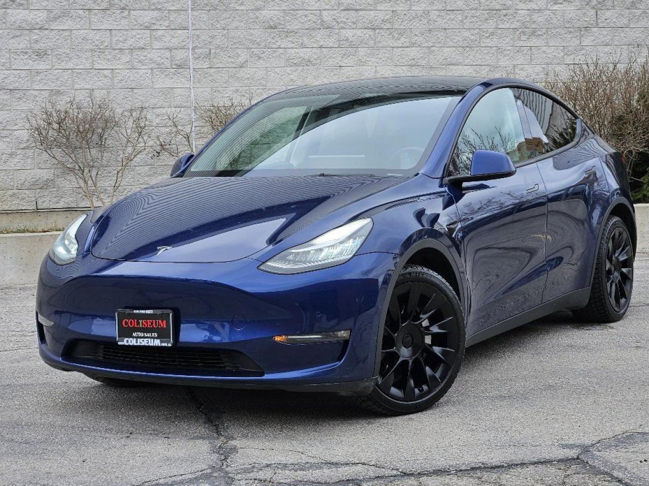 <p>This stunning TESLA MODEL Y WITH (***$3300***) IN UPGRADED OPTIONS to include the LUXURIOUS DEEP BLUE METALLIC Exterior & upgraded 20 inch turbine wheels which is a perfect mix of modern style and cutting-edge technology.</p><p>FULL SELF DRIVING EQUIPPED! FSD 3!</p><p>LONG RANGE DUAL MOTOR ALL WHEEL DRIVE!</p><p>SAVE THOUSANDS FROM NEW! 1 OWNER! NO ACCIDENTS! Clean title, Carfax verified. Remaining balance of TESLAS 8-year or 192,000 km battery and drive warranty, this car is ready for a reliable and exciting future.</p><p>Boasting an impressive range of up to 525 km on a single charge, the Model Y redefines what electric driving means. It rockets from 0 to 100 km/h in just 5.0 seconds, proving that sustainability and performance can go hand in hand.</p><p>Inside, youll find standard Autopilot capability, giving you a smoother, smarter, and more enjoyable driving experience. The premium connectivity ensures your navigation and entertainment are always seamless, while the minimalist design creates a clean, modern atmosphere that turns every trip into a first-class experience.</p><p>This Tesla Model Y is your chance to embrace the future of driving in style. Contact us today to see it for yourself!</p><p>SPECIAL FINANCE PRICE! $0 DOWN FINANCING AVAILABLE o.a.c</p><p>$37,977 plus HST price is available exclusively for finance purchase only. </p><p>Wholesale dealer-to-dealer transactions & **Cash payment** price is $39,977 plus HST</p><p>GAP INSURANCE AND EXTENDED WARRANTIES AVAILABLE!</p><p>**$0 DOWN...PRIME RATE FINANCING APPROVALS**o.a.c.</p><p>TAKE ADVANTAGE OF OUR VOLUME BASED PRICING TO ENSURE YOU ARE GETTING **THE BEST DEAL IN TOWN**!!! THIS VEHICLE COMES FULLY CERTIFIED WITH A SAFETY CERTIFICATE AT NO EXTRA COST! FINANCING AVAILABLE & EXTENDED WARRANTIES AVAILABLE ON ALL VEHICLES!</p><p>COLISEUM AUTO SALES PROUDLY SERVING THE CUSTOMERS FOR OVER 25 YEARS! NOW WITH 2 LOCATIONS TO SERVE YOU BETTER. COME IN FOR A TEST DRIVE TODAY!<br>FOR ALL FAMILY LUXURY VEHICLES..SUVS..AND SEDANS PLEASE VISIT....</p><p>COLISEUM AUTO SALES ON WESTON<br>301 WESTON ROAD<br>TORONTO, ON M6N 3P1<br>4 1 6 - 7 6 6 - 2 2 7 7</p>