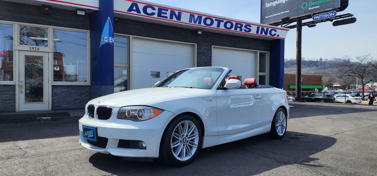 <p>2012 BMW 128 I CONVERTIBLE, M TRIM PACKAGE, WHITE ON RED LEATHER SEATS. NO ACCIDENTS, EXCELLENT CONDITION.</p><p>VEHICLE IN A PRISTINE CONDITON, NO WEAR INSIDE AND OUT, VERY CLEAN !!!!</p><p>****Price + HST + Licensing( No extra fees, no haggle price) ****</p><p>Carfax report are provided with every vehicle at not extra charge!</p><p>Customer Satisfaction is Our First Priority! Lowest price policy in effect !</p><p>Financing is available for vehicles of 10 years old or less!</p><p>All vehicles come certified with 30 days powertrain guarantee included.</p><p>Extended Warranty available up to 3 year Call us for more information and to book and appointment!</p><p>ACEN MOTORS INC - Pre- owned vehicles come standard with one key, if we received more than one key from the previous owner, we include then, additional keys may be purchased at the time of the sale! Serving Hamilton, Ancaster, Stoney Creek, Binbrook, Grimsby, London, St. Catharines, Burlington, Mississauga, Toronto and other provinces for over 18 years.</p><p>Visit us online : www. acenmotors.com</p><p>ACEN MOTORS INC. 1926 KING ST. EAST. Hamilton - On L8K 1W1 CONTACT US AT 905- 545-7200</p>