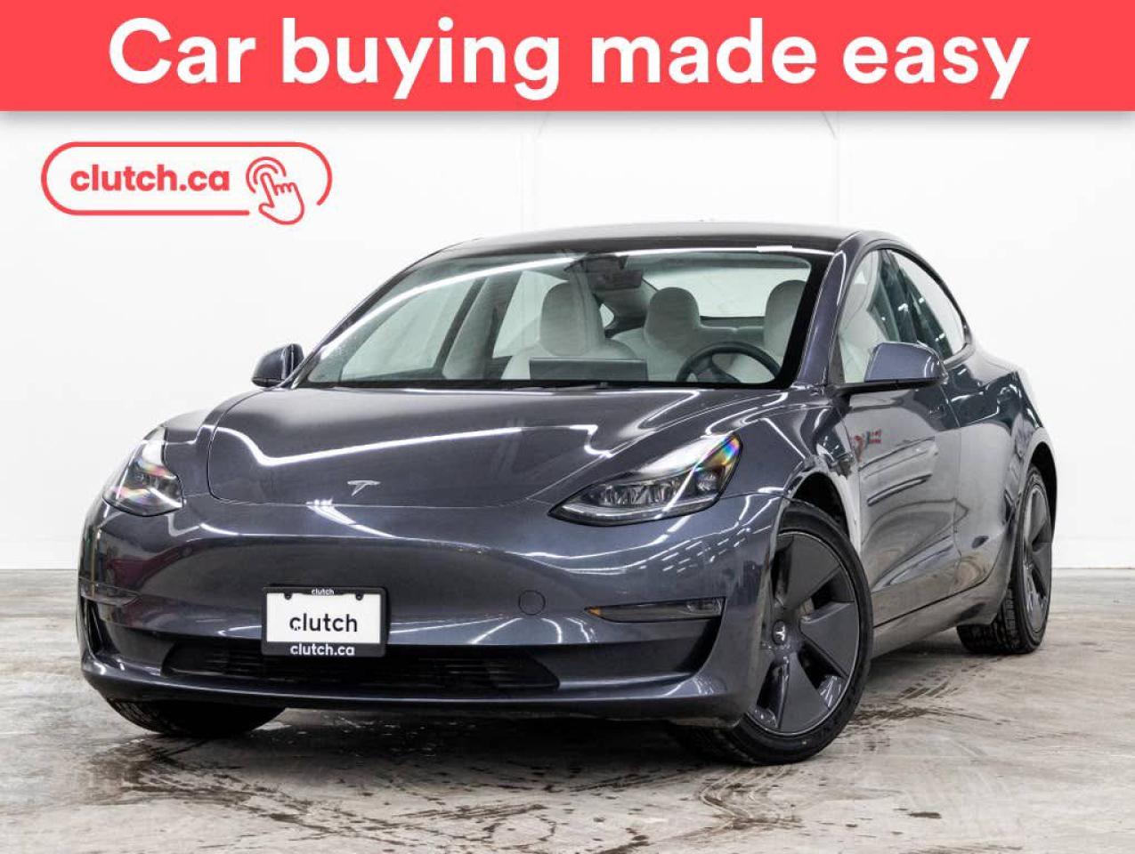 NO ACCIDENTS / CLEAN CARFAX / 1 OWNER / Rear Heated Seats, Climate Control, Touchscreen Display and more!<br> <br>Clutch is the largest online used car retailer in Canada, delivering a seamless, hassle-free car-buying experience to drivers everywhere. Shop hundreds of used cars online, get the right one delivered to your door, and enjoy peace of mind with our optional 10-Day Money-Back Guarantee. How sweet is that? To learn more, visit clutch.ca.<br> <br>The top features for this 2023 Tesla Model 3 include:<br> <br>Front Heated Seats<br>Rear Heated Seats<br>Climate Control<br>Touchscreen Display<br>GPS Navigation<br>Adaptive Cruise Control<br>Wireless Charging<br>USB Input<br>Heated Steering Wheel<br>Rear View Camera<br>Power Driver Seat<br>Power Passenger Seat<br> <br>Seamless home delivery - Delivery to your door in a matter of days. Available on select packages.<br> <br>Try it out for 10 days - If you do not like it, we will take it back. Available on select packages. <br> <br>Quality assured - All cars go through our rigorous 210-point inspection and reconditioning process.<br> <br>Peace of mind - Optional 3-month Standard Warranty, with additional warranty options available.<br> <br>Haggle-free - No haggling or hard sells.<br> <br>100% Transparency - Full inspection reports on every car, including high-res photography and a free Carfax report.<br> <br>Listed price is for cash purchase only and does not include taxes, Shipping Fees (if applicable), Delivery Fees (if applicable), government licensing fees. 10-day Money Back Guarantee, 3-month Standard Warranty, and home delivery are available with select packages.<br> <br>Previous Provincial Registrations:<br>Quebec<br> <br>Stock # 47577