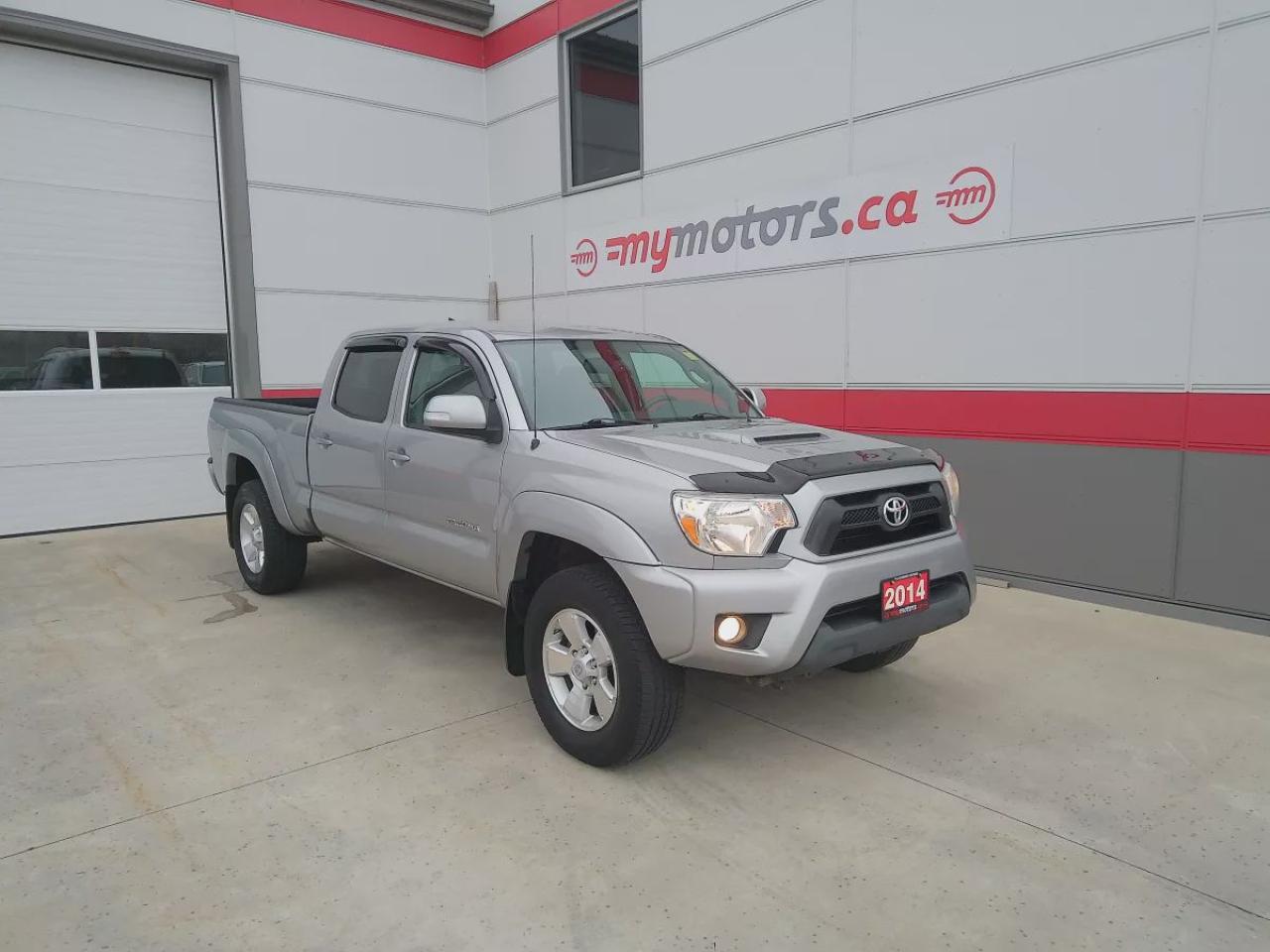 ** 2014 Toyota Tacoma TRD Sport**    (**LOW KM!!**4WD**TRAILER HITCH**ALLOY RIMS**FOG LIGHTS**RUBBER MATS**RAIN GUARDS**REVERSE CAMERA**TRACTION CONTROL**HEATED SEATS**DIGITAL TOUCHSCREEN**CRUISE CONTROL**BLUETOOTH**CD PLAYER**USB**AUX**)    *** VEHICLE COMES CERTIFIED/DETAILED *** NO HIDDEN FEES *** FINANCING OPTIONS AVAILABLE - WE DEAL WITH ALL MAJOR BANKS JUST LIKE BIG BRAND DEALERS!! ***    HOURS: MONDAY - WEDNESDAY & FRIDAY 8:00AM-5:00PM - THURSDAY 8:00AM-7:00PM - SATURDAY 8:00AM-1:00PM  ADDRESS: 7 ROUSE STREET W, TILLSONBURG, N4G 5T5