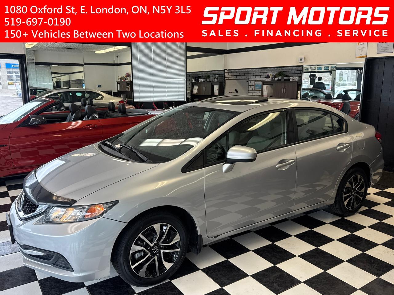 Used 2015 Honda Civic EX+New Tires+Brakes+Camera+Heated Seats+Sunroof for sale in London, ON