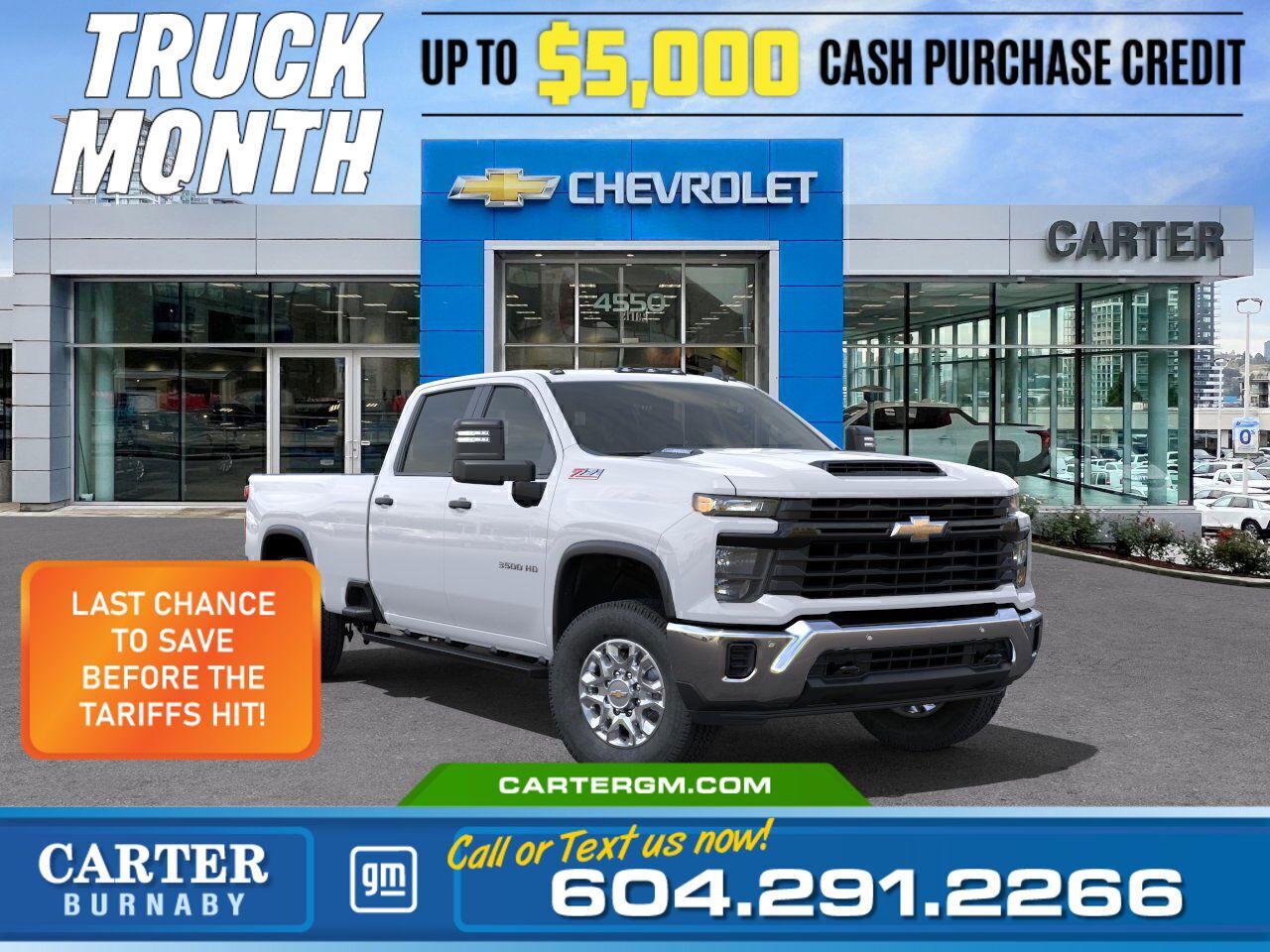 New 2025 Chevrolet Silverado 3500HD WORK TRUCK 4WD | Off-Road Pkg/Driver Assist Pkg for sale in Burnaby, BC