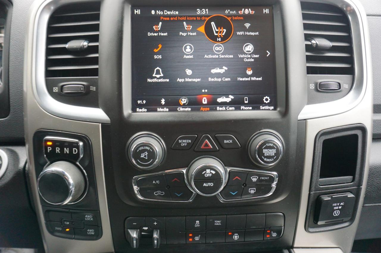 2018 RAM 1500 V6 OUTDOORSMAN DIESEL CREW 4WD CERTIFIED *ACCIDENT FREE* CAMERA BLUETOOTH HEATED SEATS CRUISE ALLOYS - Photo #23