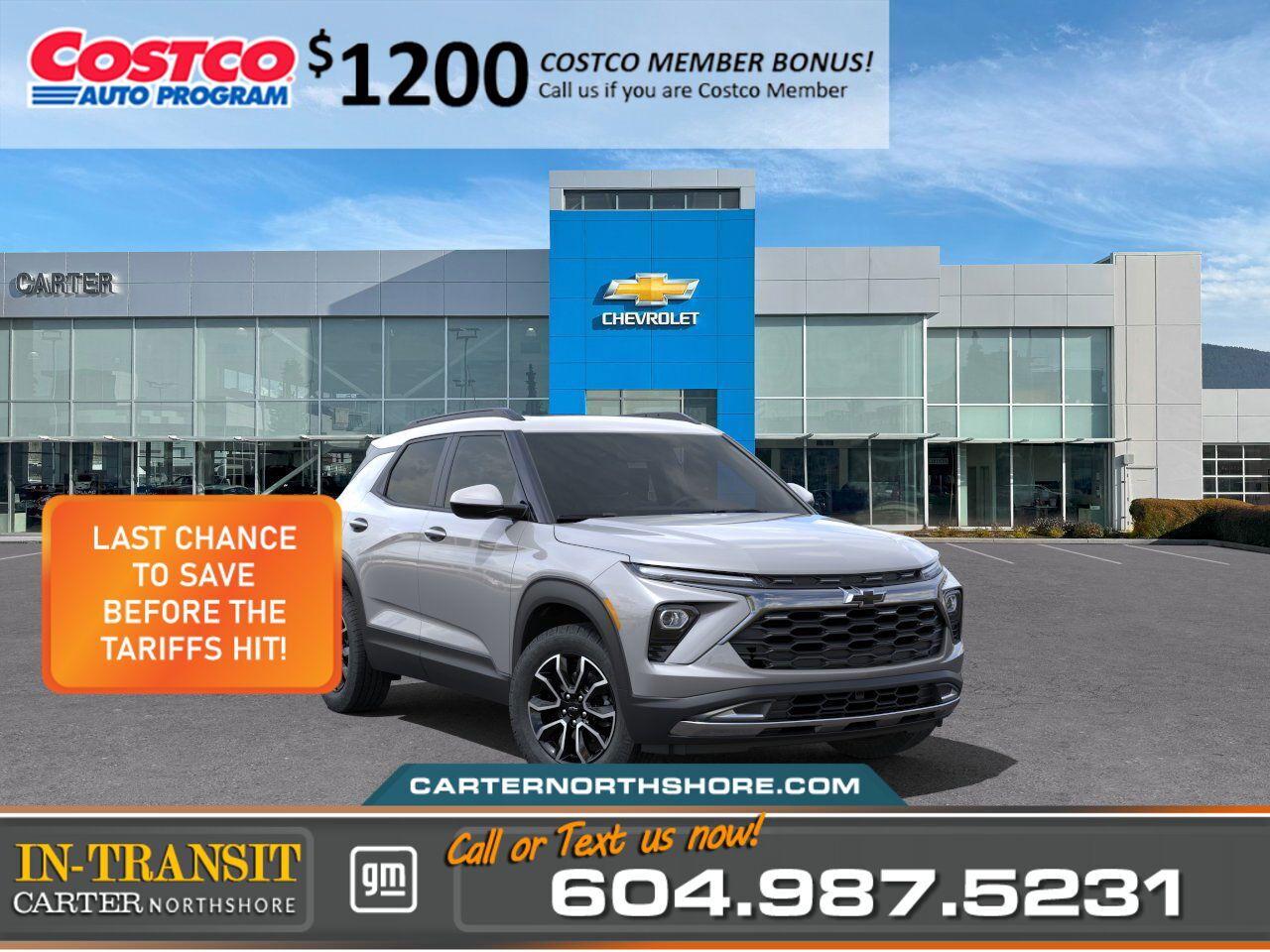 New 2025 Chevrolet TrailBlazer ACTIV AWD | Costco Members get $1,200 Discount for sale in North Vancouver, BC